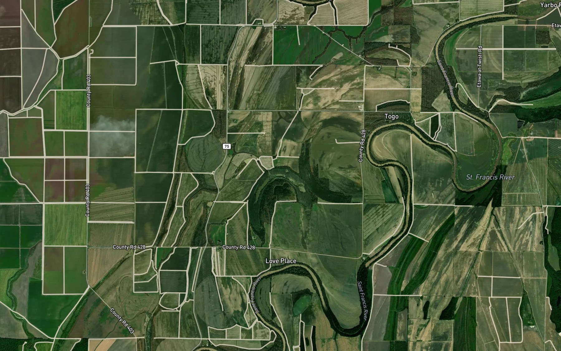 Satellite map of the Swan Lake