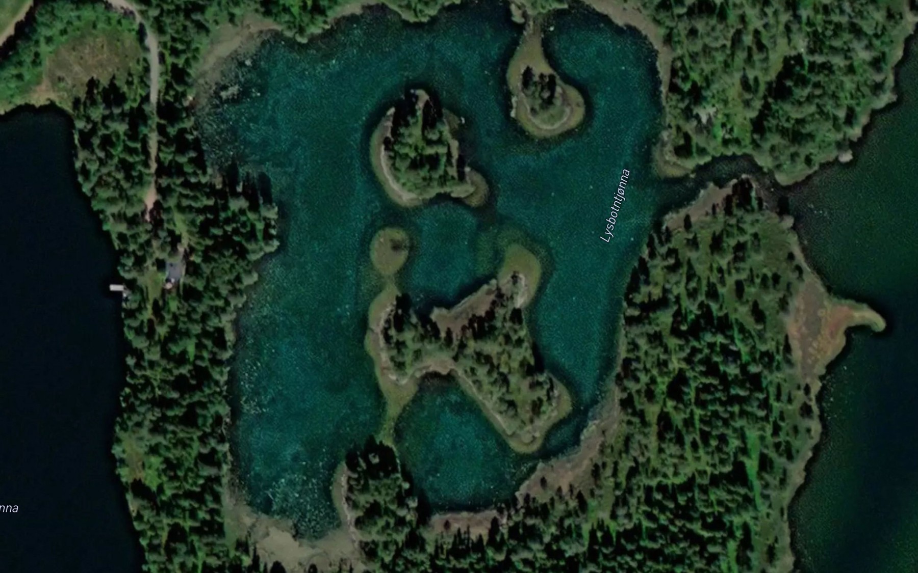 Satellite map of the Lysbotntjorna