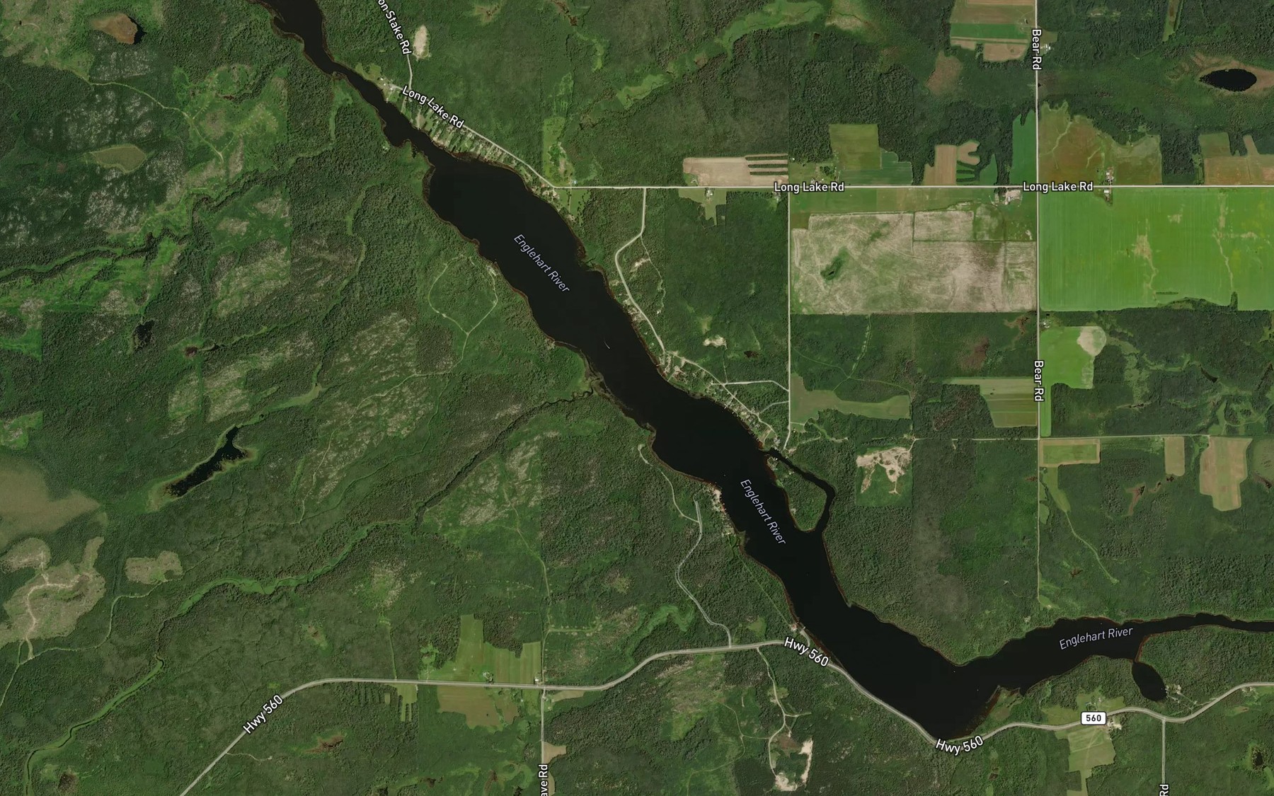 Satellite map of the Tamarac Creek