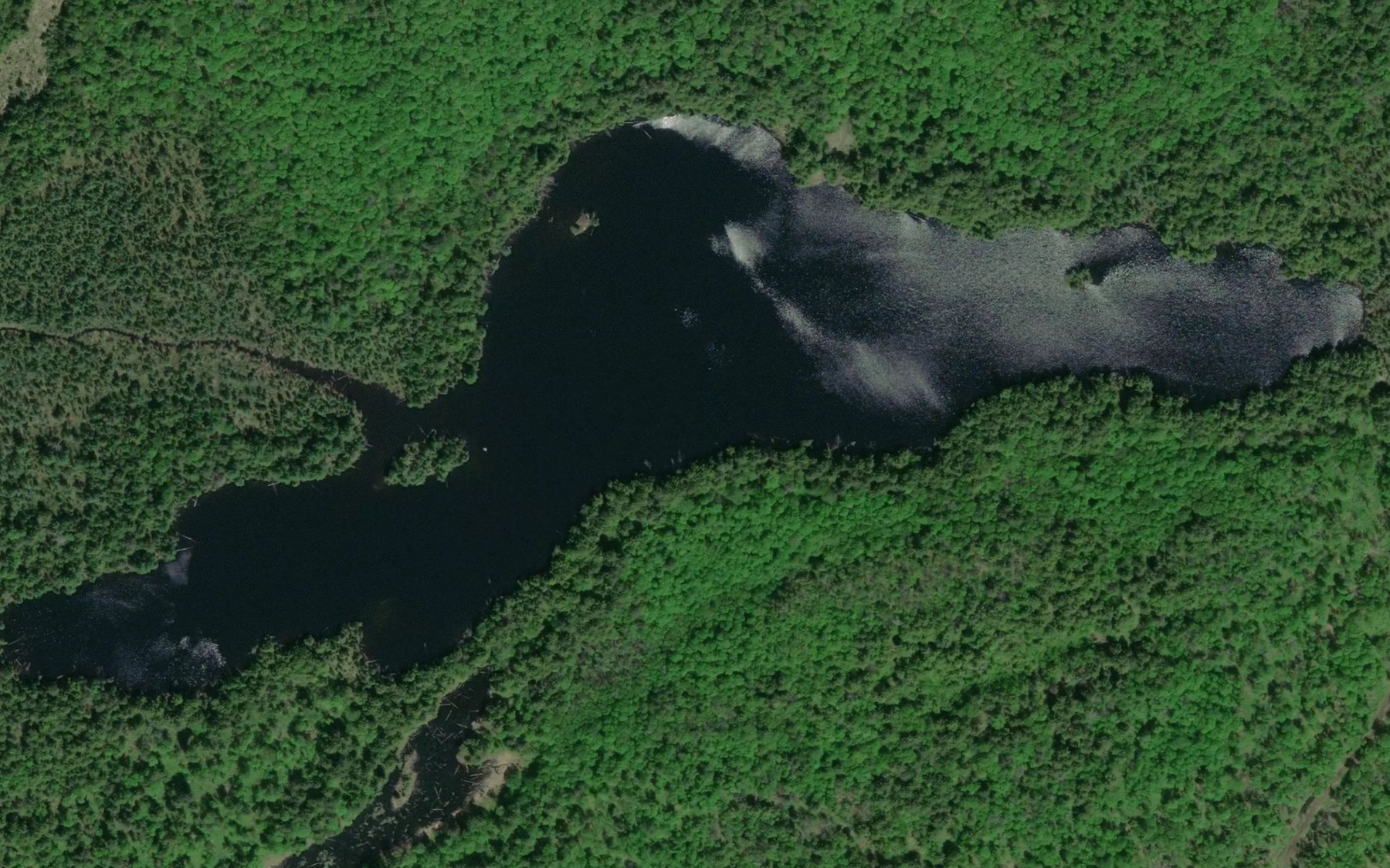 Satellite map of the North Boundary Lake