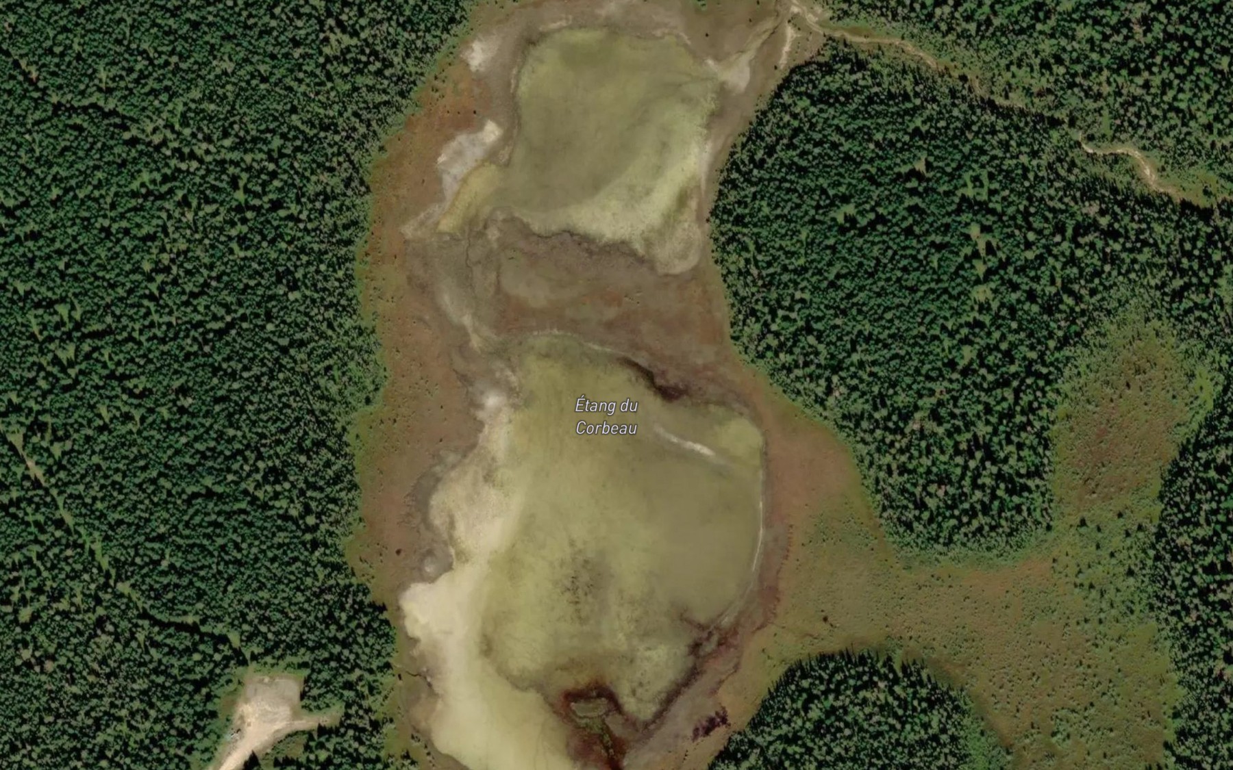 Satellite map of the Etang du Corbeau