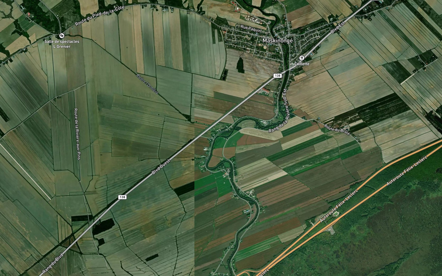 Satellite map of the Riviere l'Ormiere