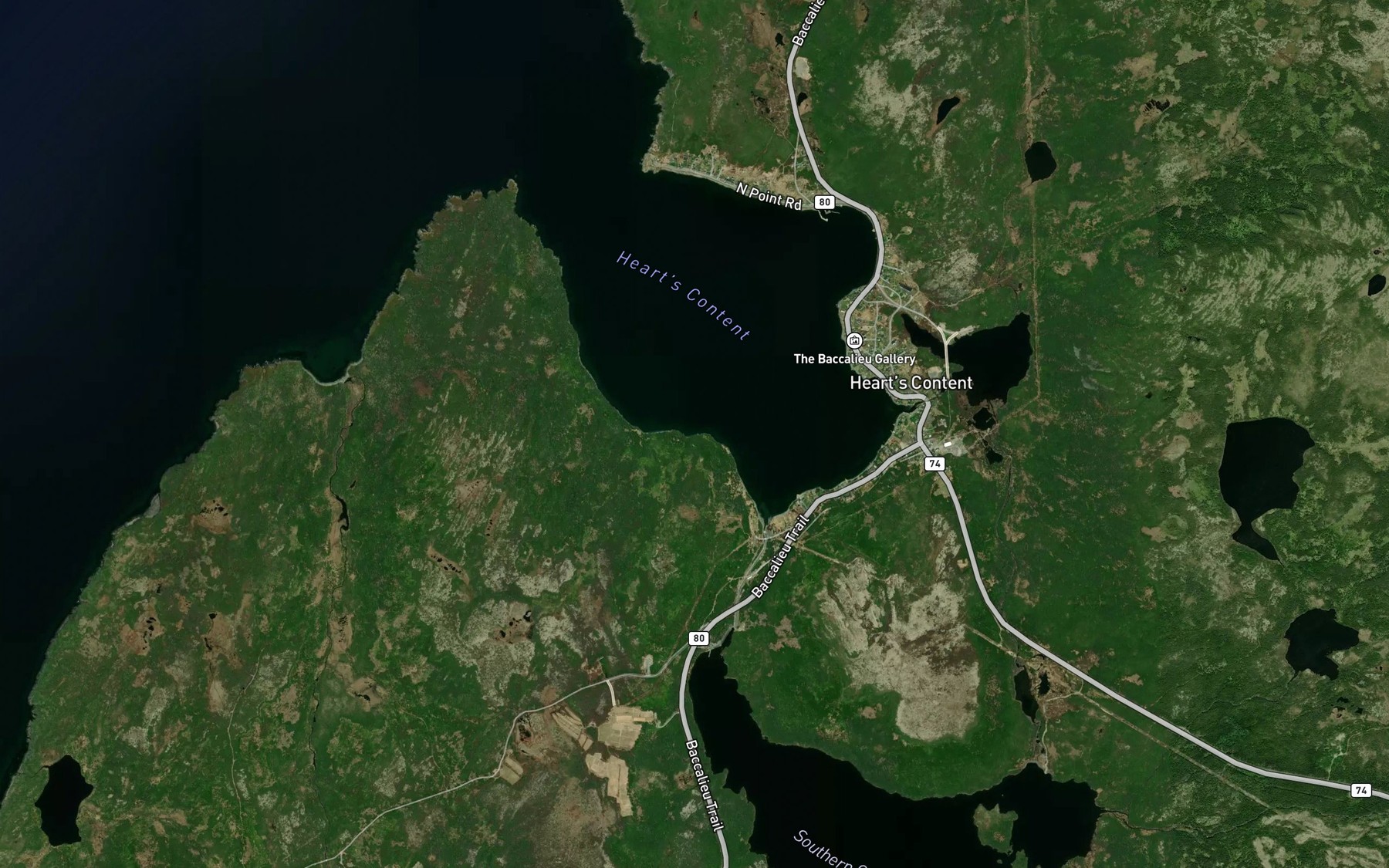 Satellite map of the Otter Cove