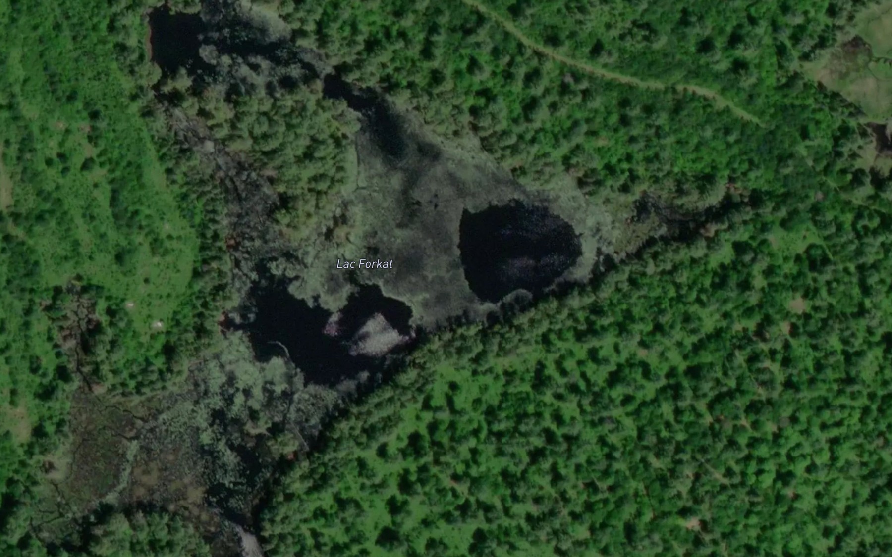 Satellite map of the Lac Forkat