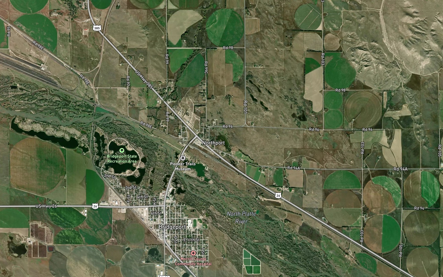 Satellite map of the Gebauer Lake