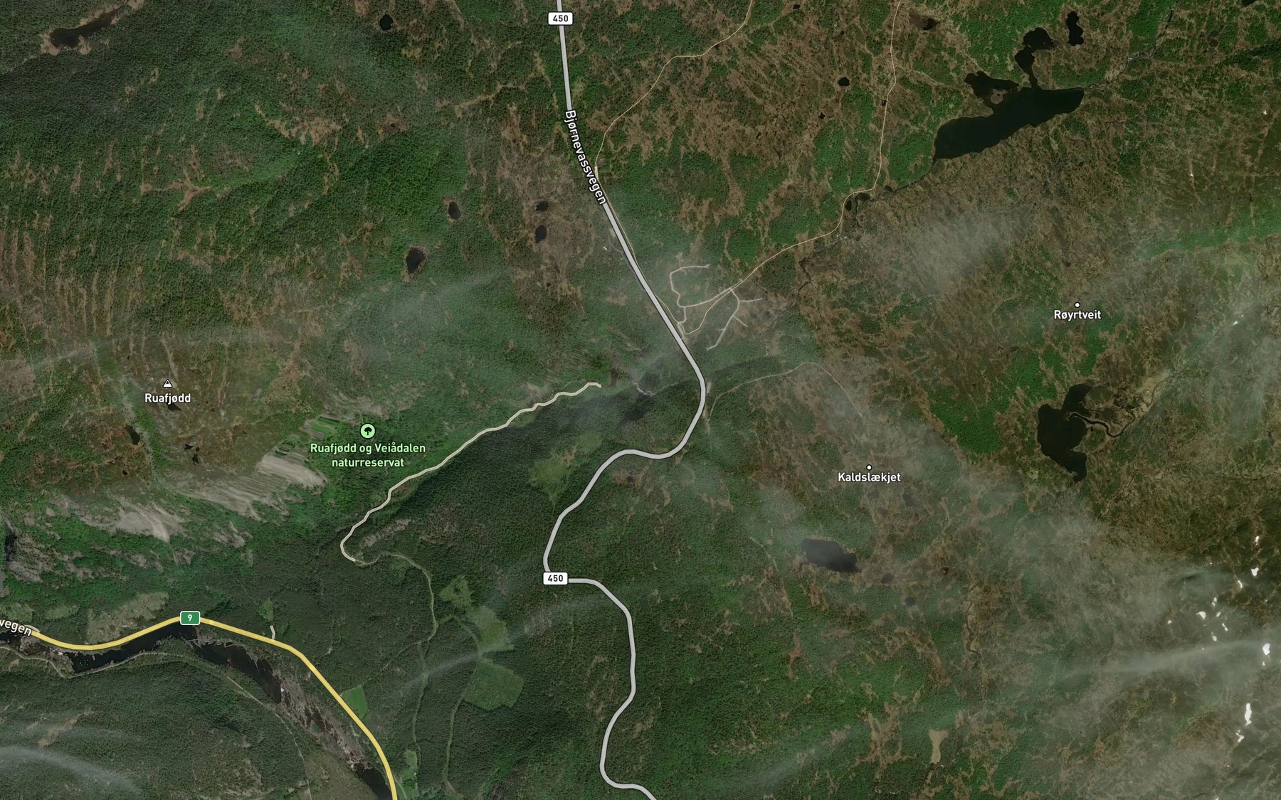 Satellite map of the Gloppefossen