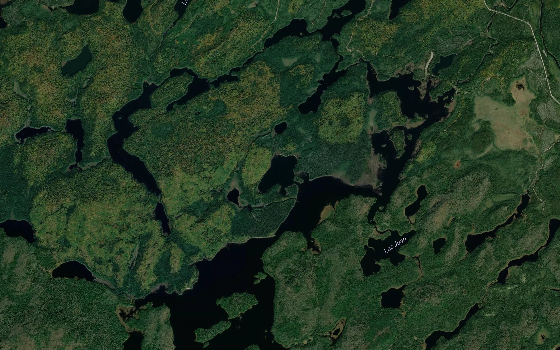 Satellite map of the Lac Sunshine