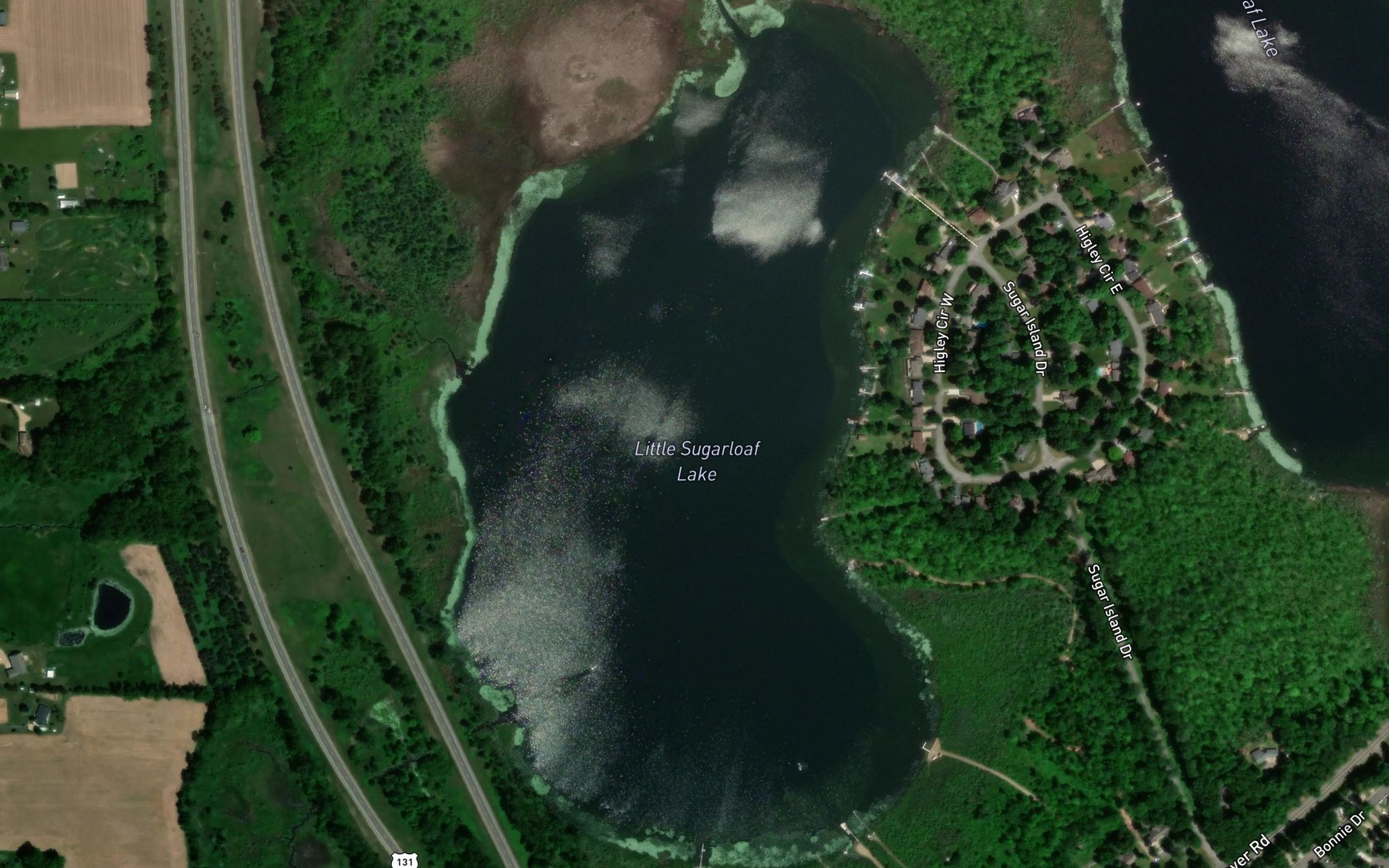 Satellite map of the Little Sugarloaf Lake