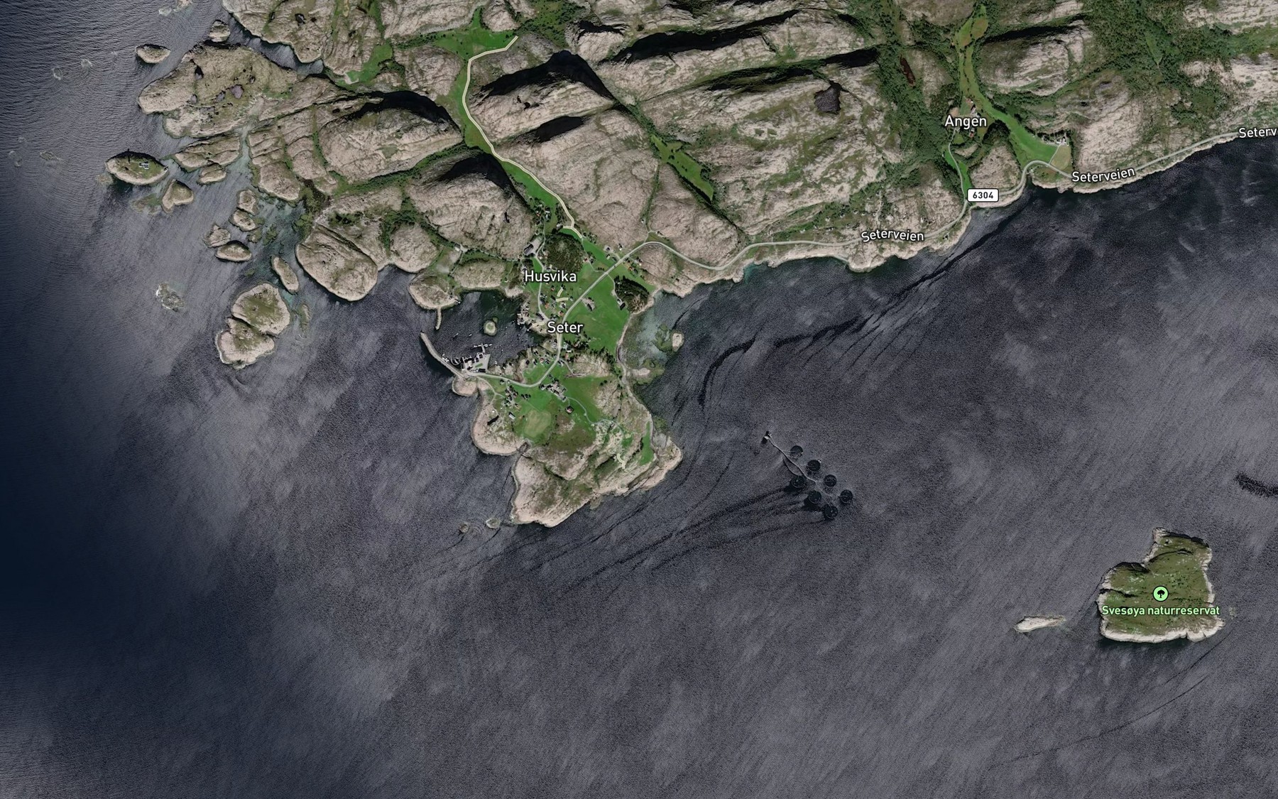 Satellite map of the Smavikan