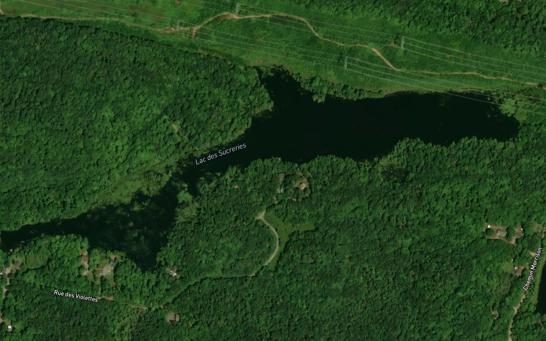 Satellite map of the Lac des Sucreries