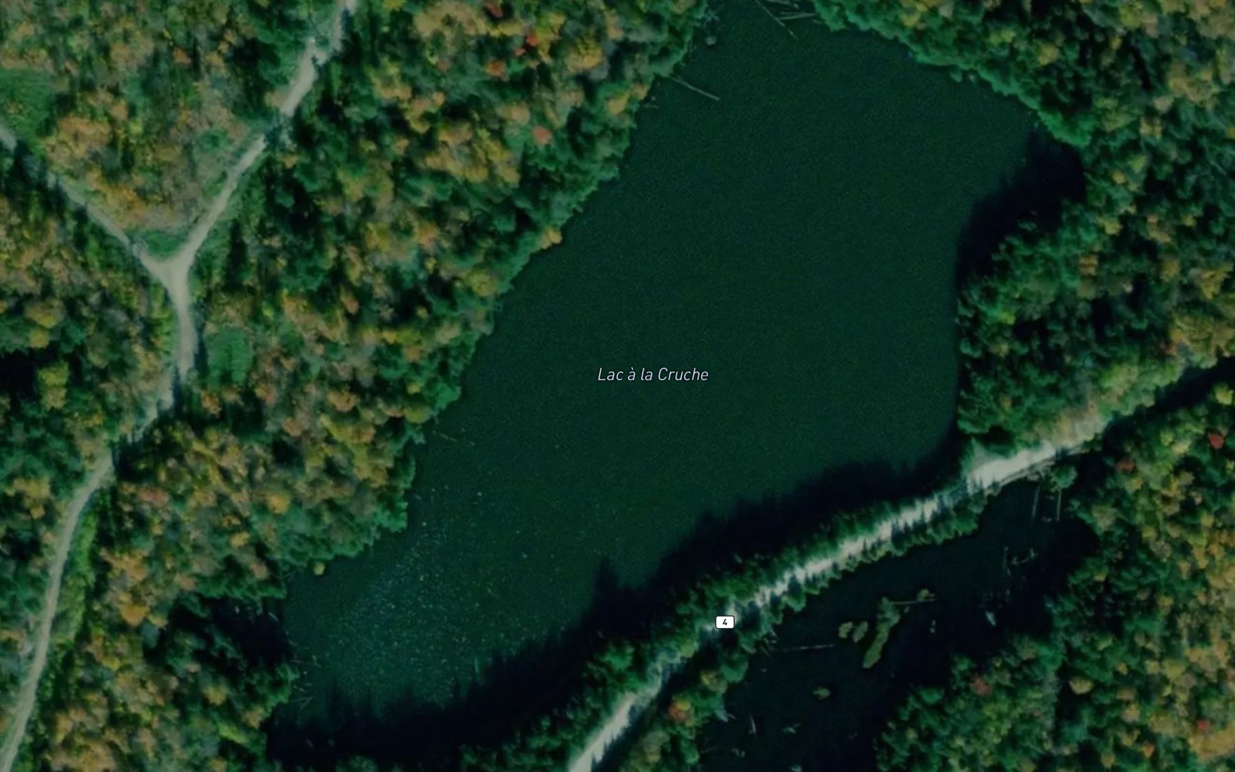 Satellite map of the Lac a la Cruche