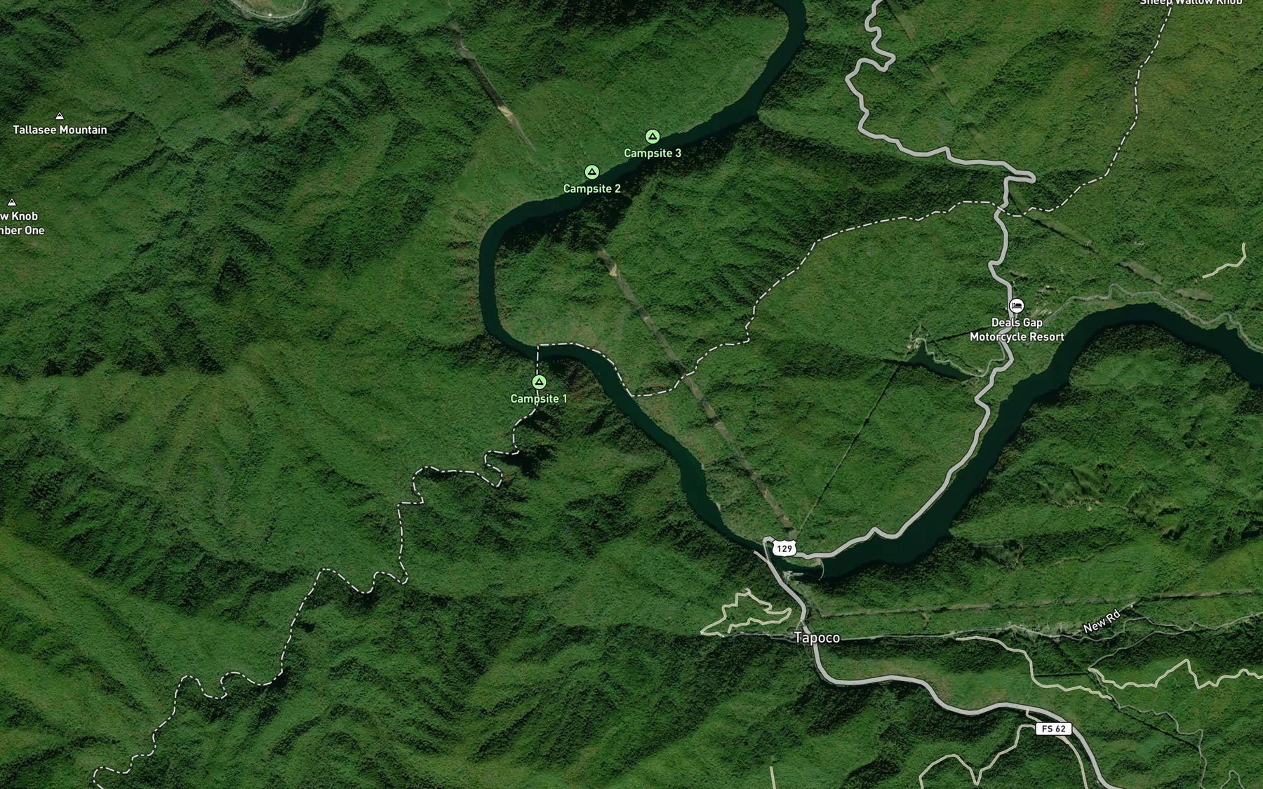 Satellite map of the State Line Branch