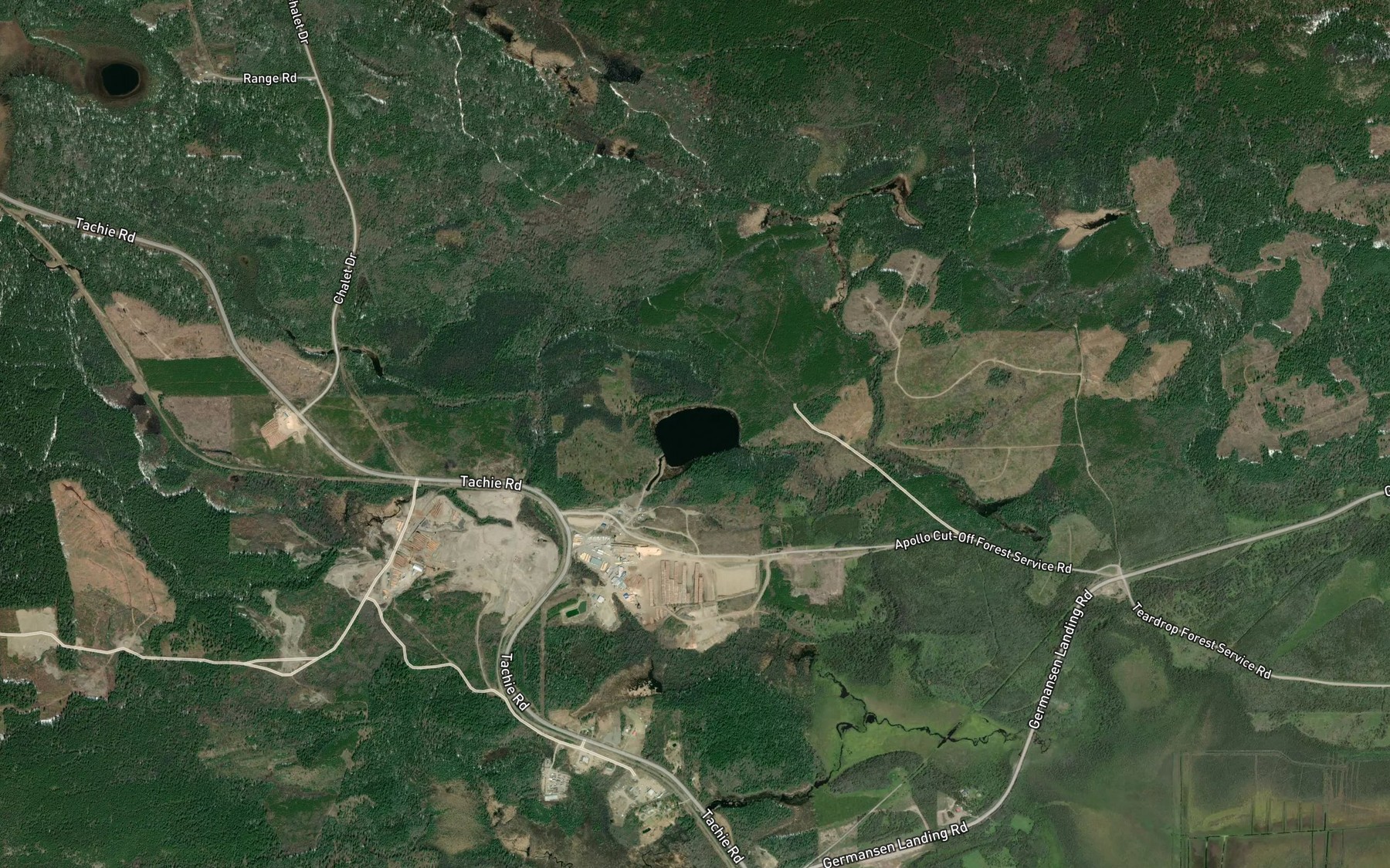Satellite map of the Beaver Dam Lake