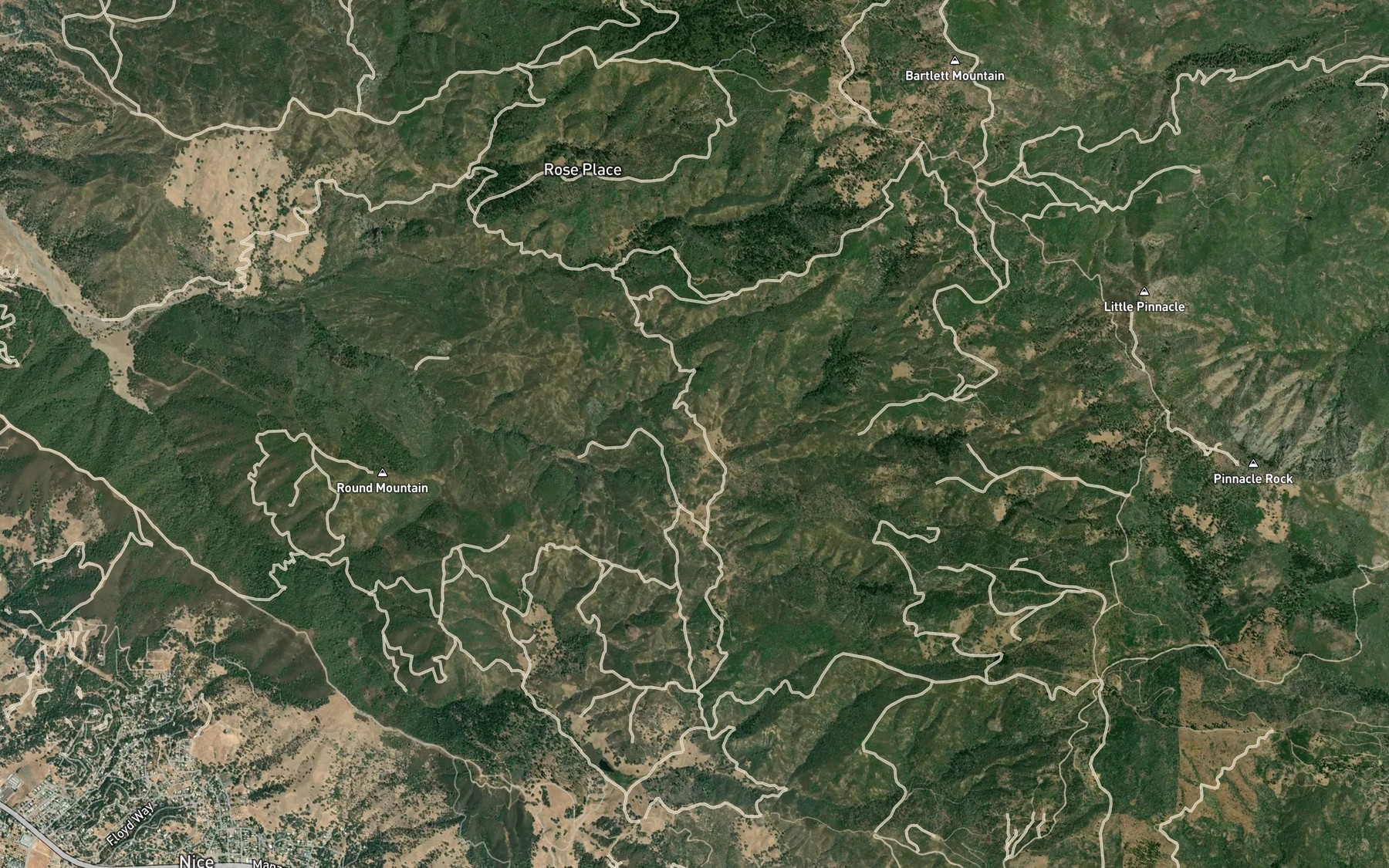 Satellite map of the Sulphur Spring