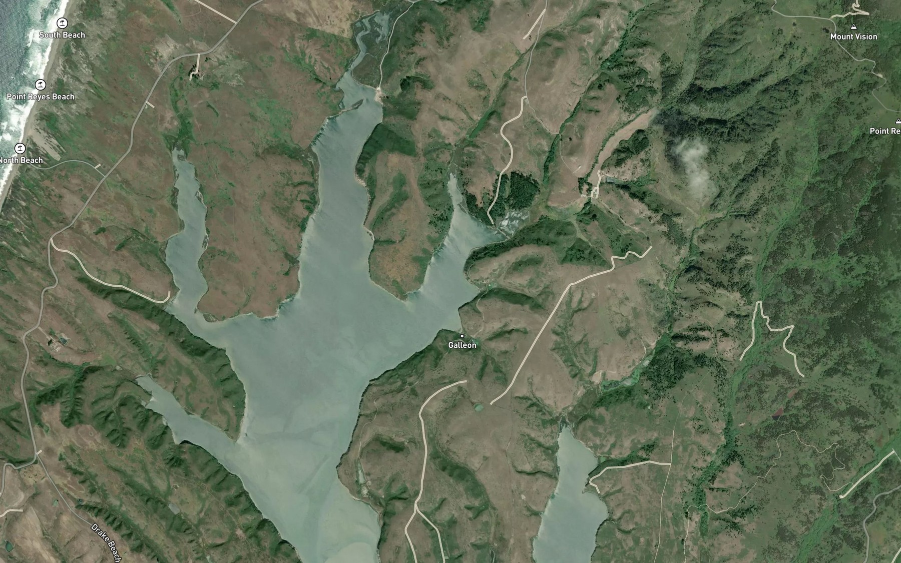 Satellite map of the Home Bay