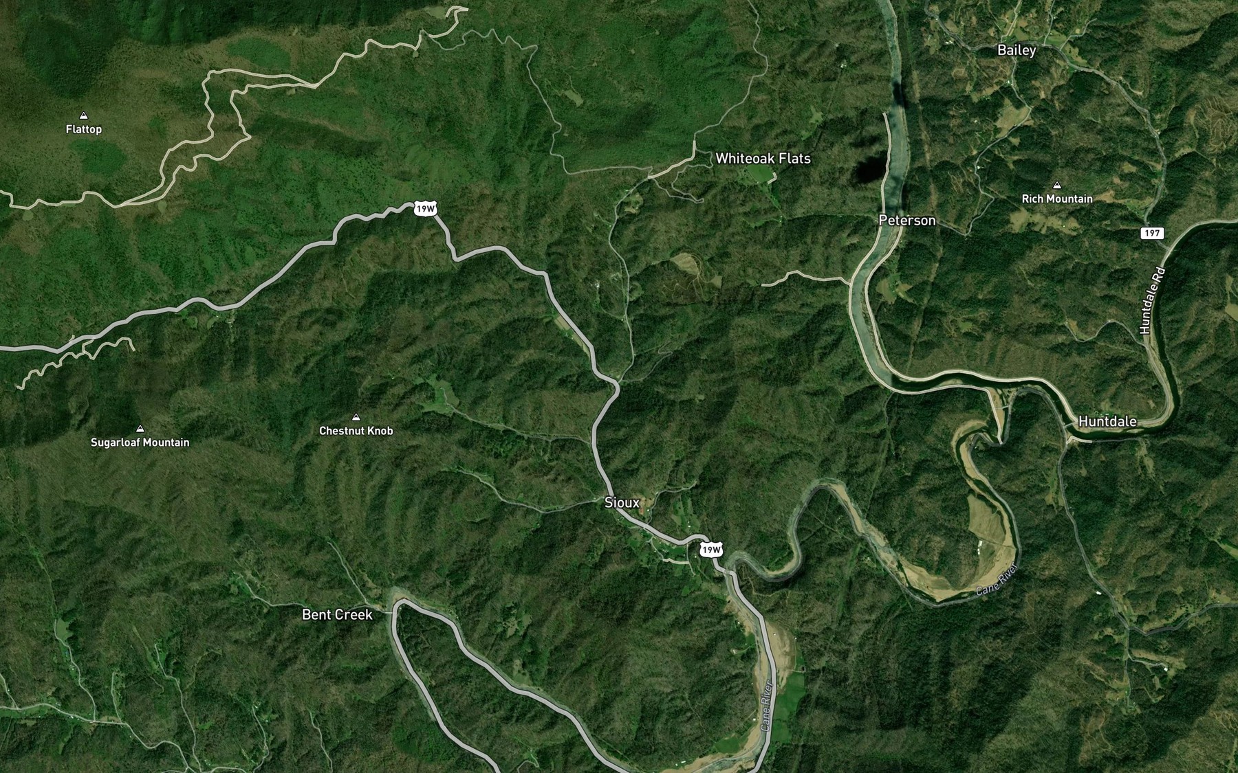 Satellite map of the Howell Branch