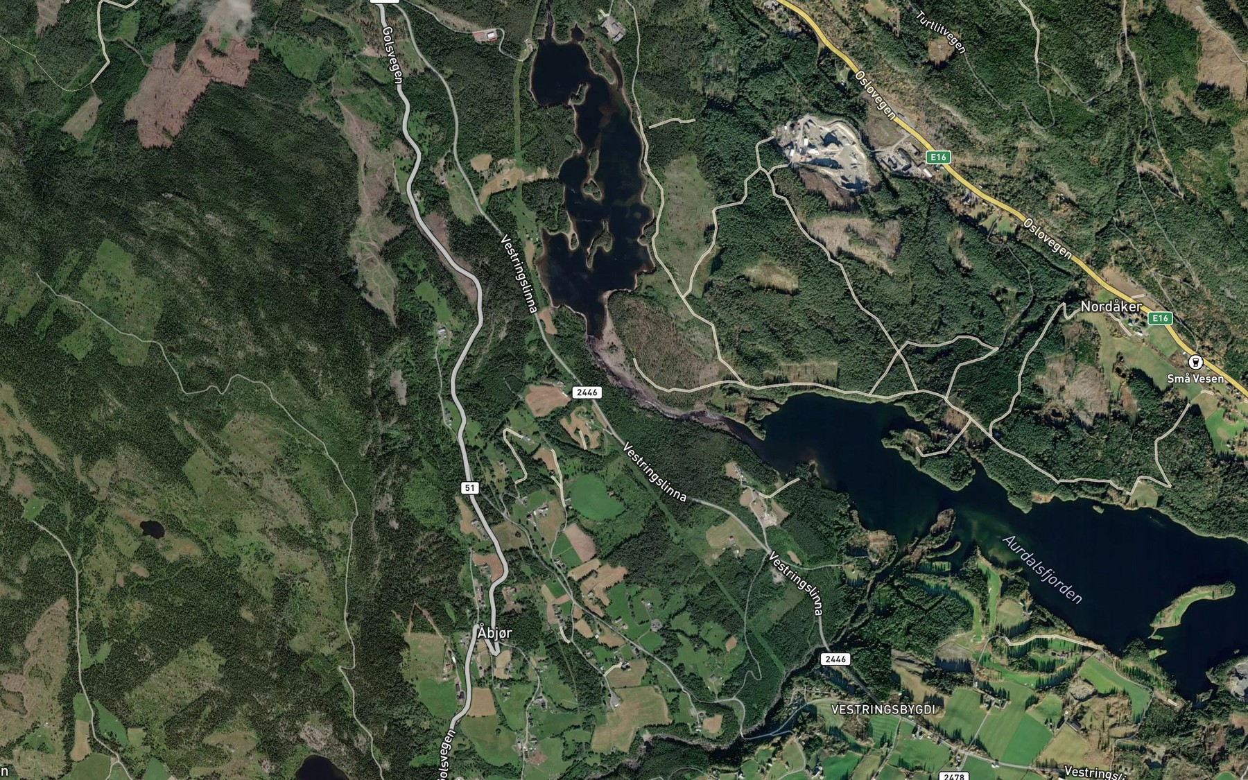 Satellite map of the Skamani