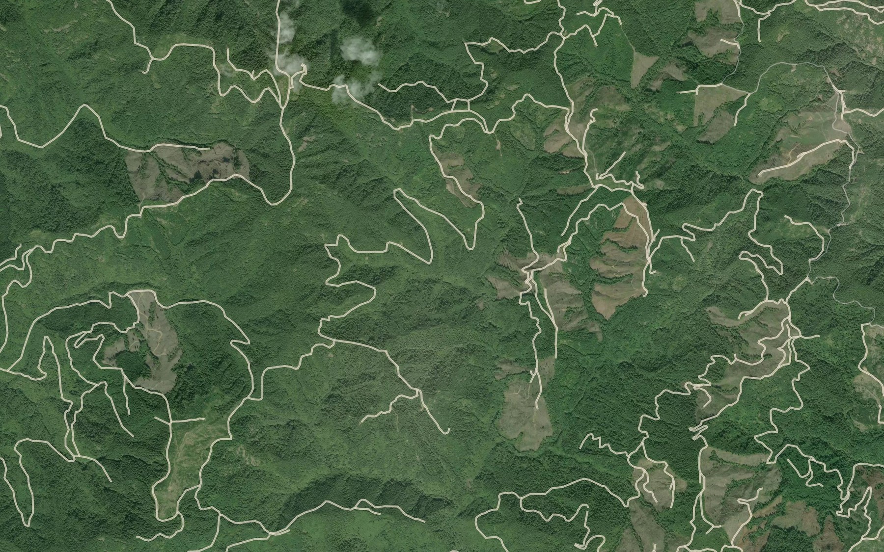 Satellite map of the Klahn Creek