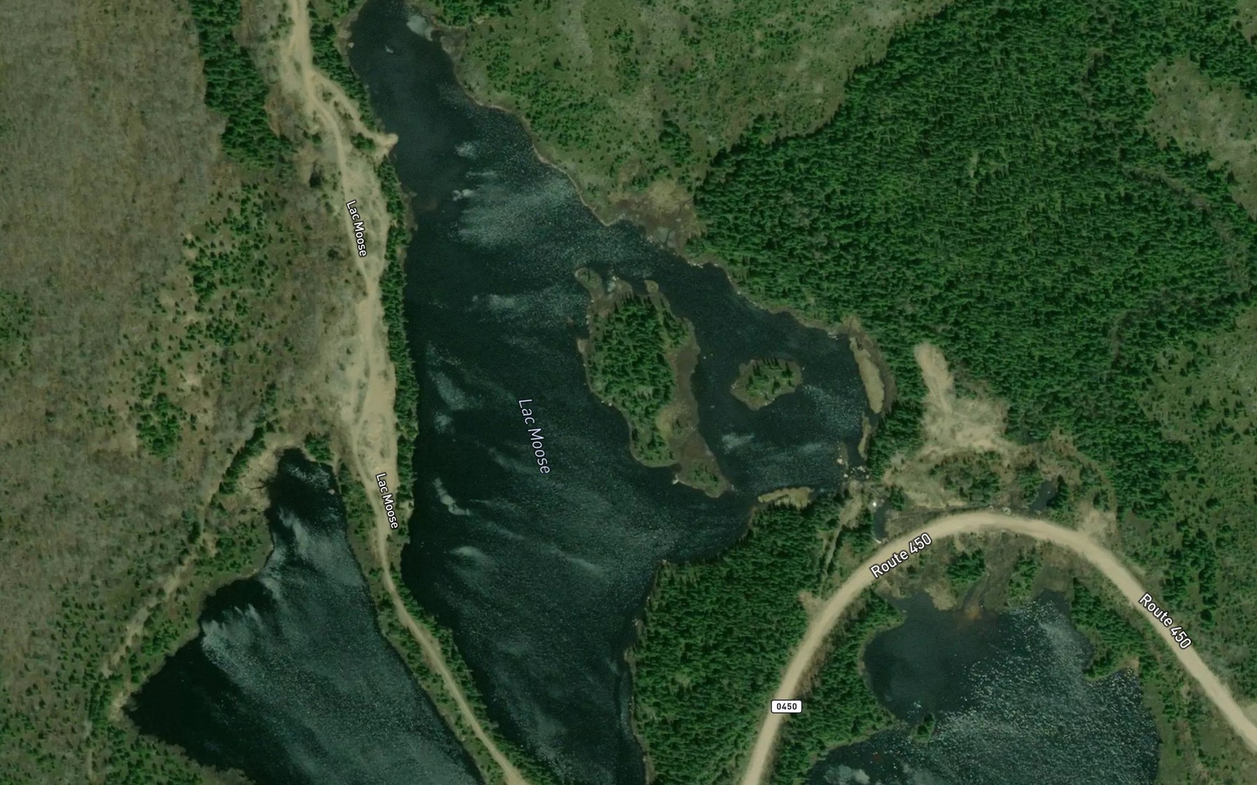 Satellite map of the Lac Moose