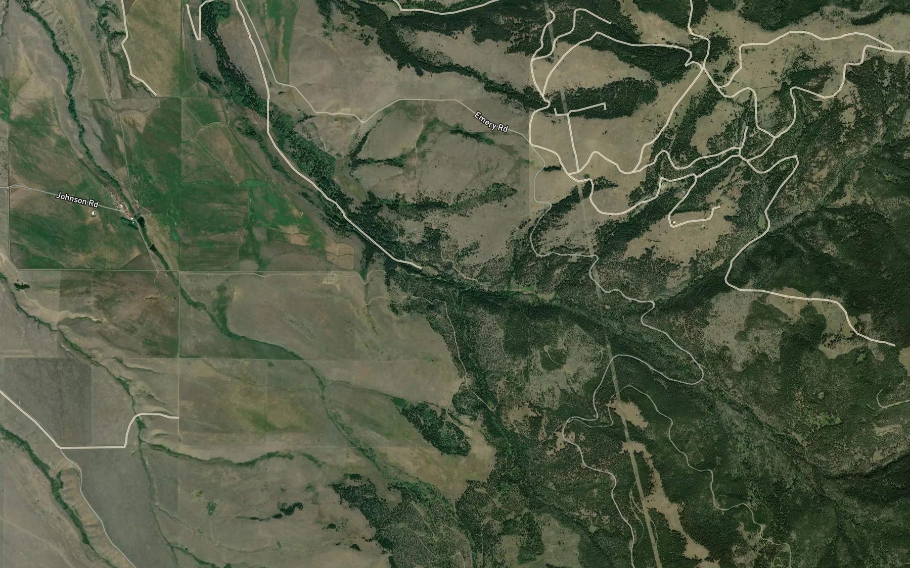 Satellite map of the North Fork Cottonwood Creek