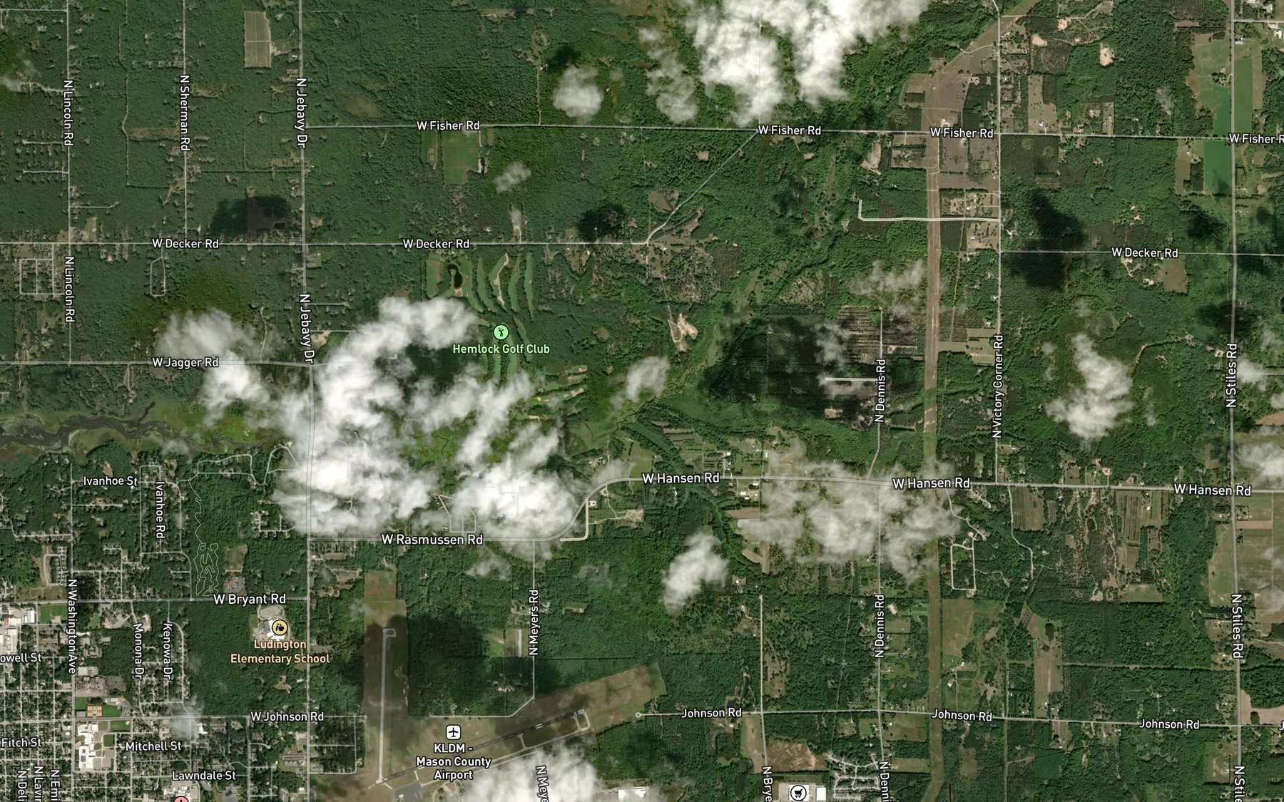 Satellite map of the Burr Creek