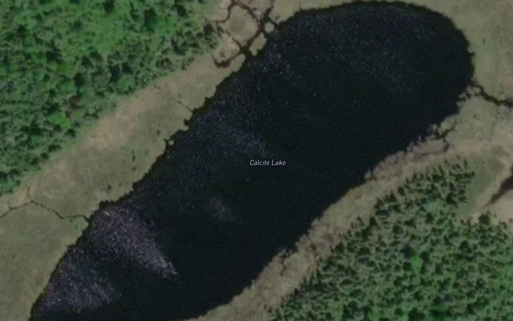 Satellite map of the Calcite Lake