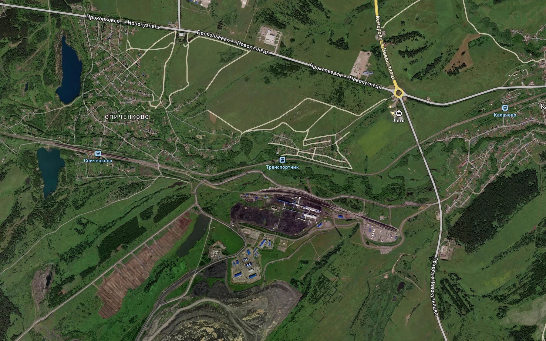 Satellite map of the Ganina