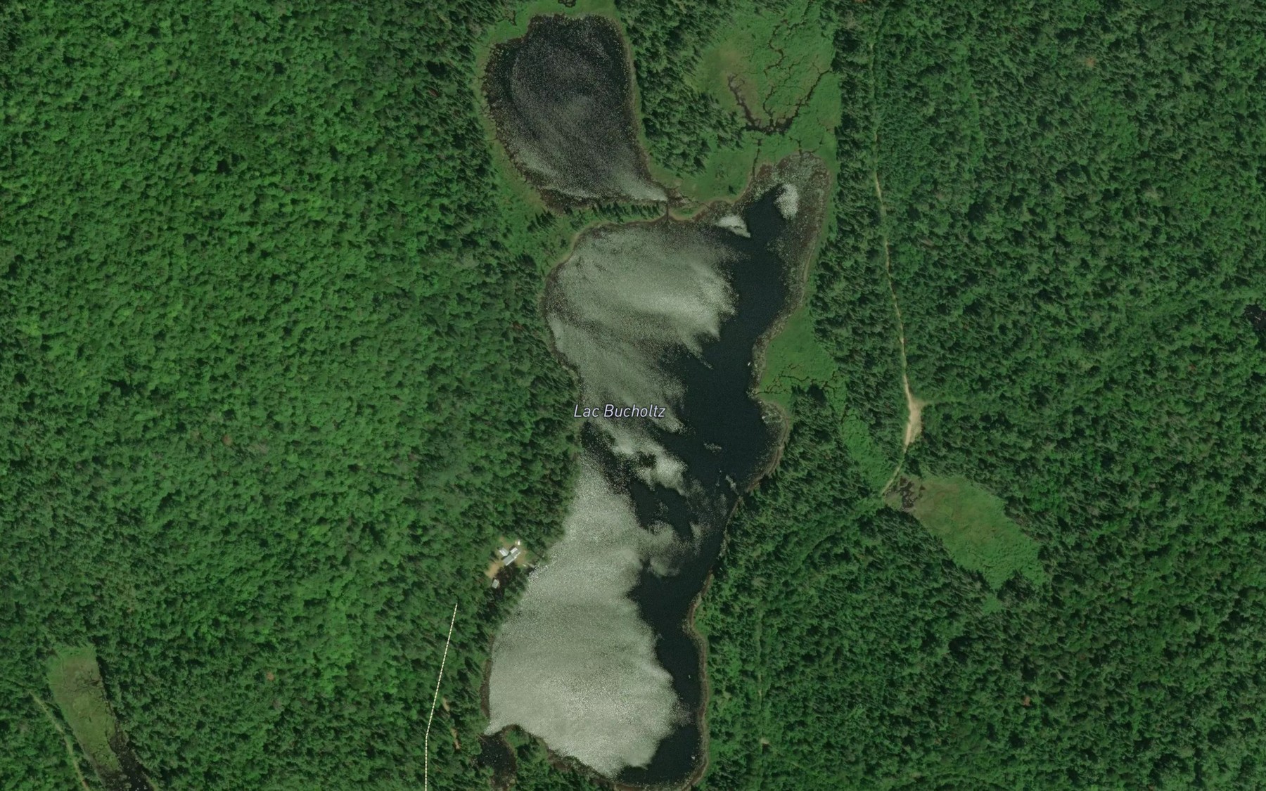 Satellite map of the Lac Bucholtz
