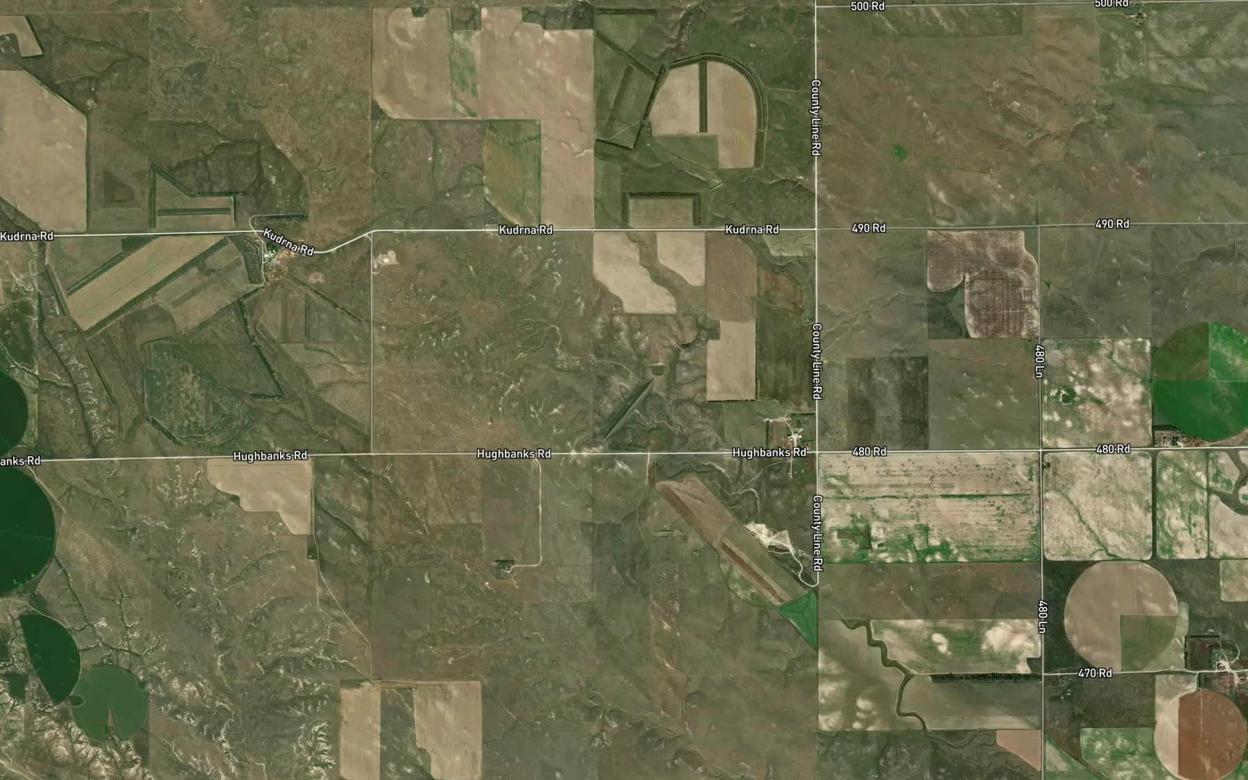 Satellite map of the Mirage Flats Reservoir