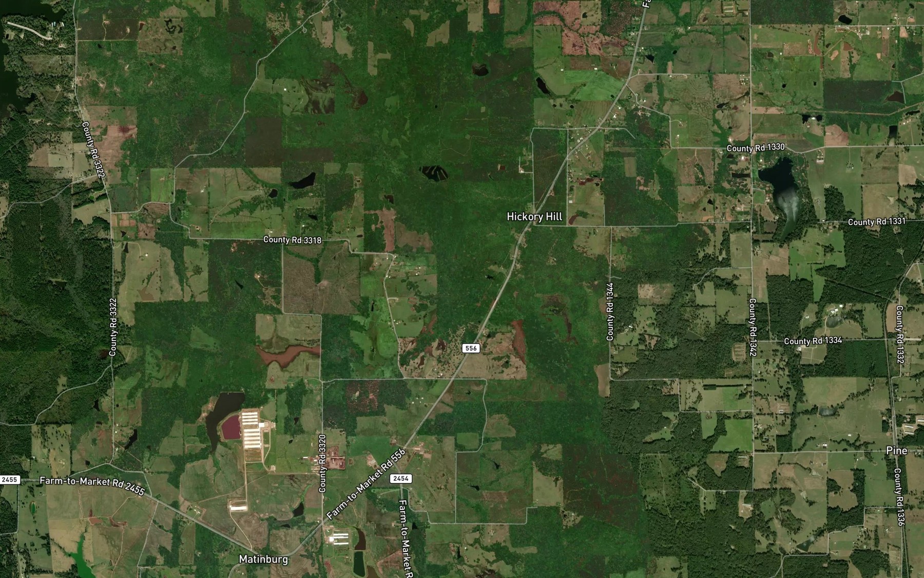 Satellite map of the Middle Lilly Creek