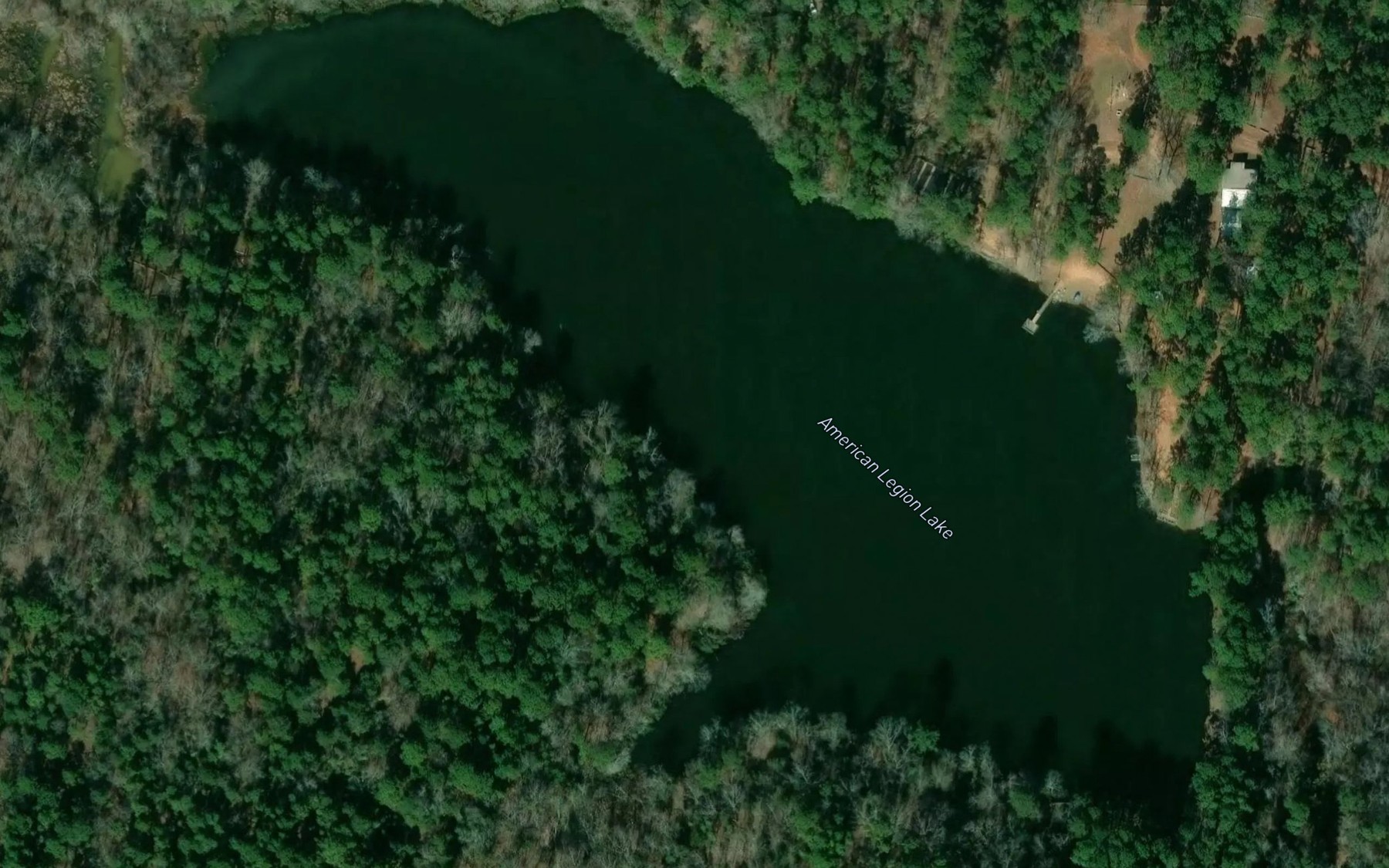 Satellite map of the American Legion Lake
