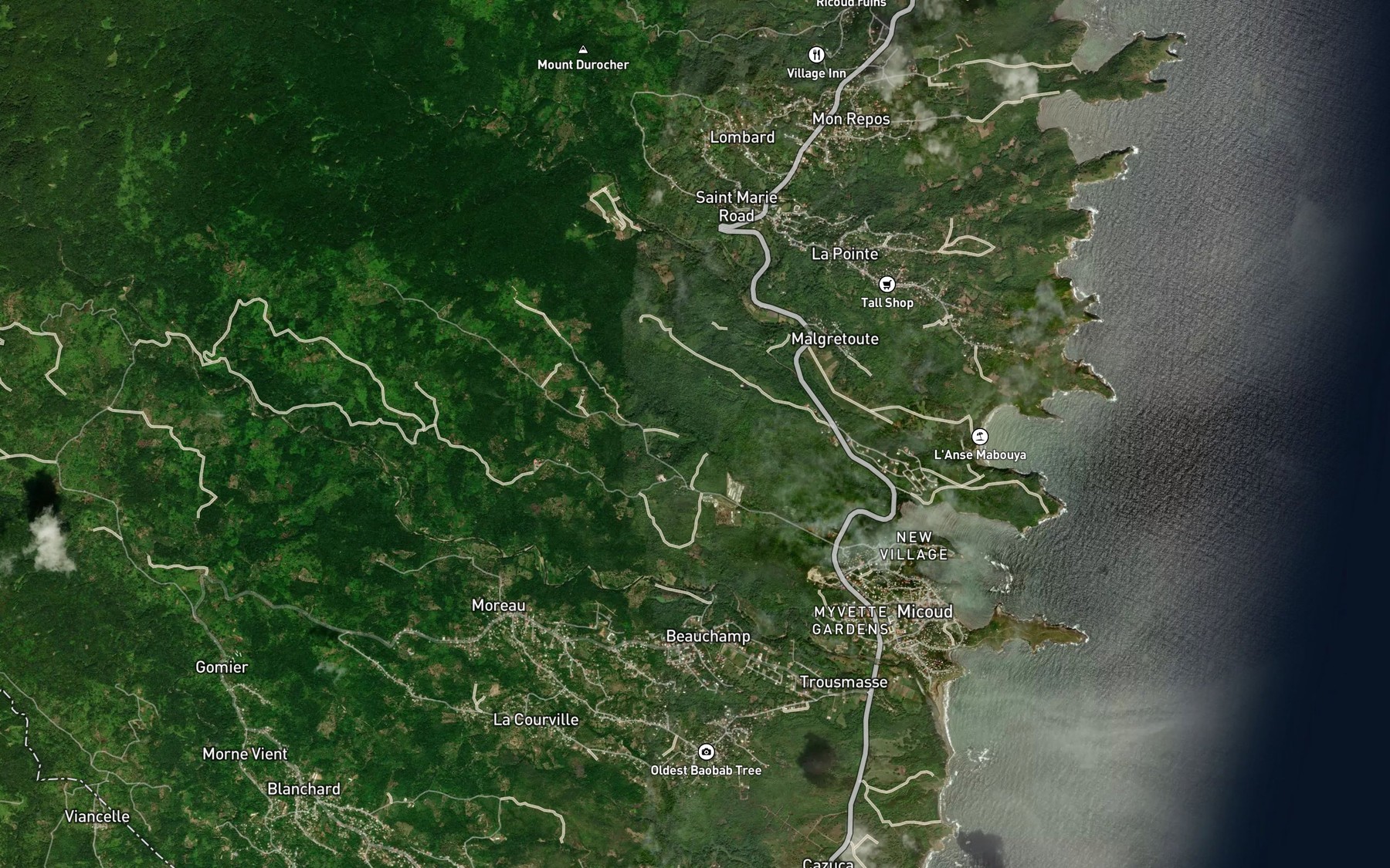 Satellite map of the Ravine Courtois
