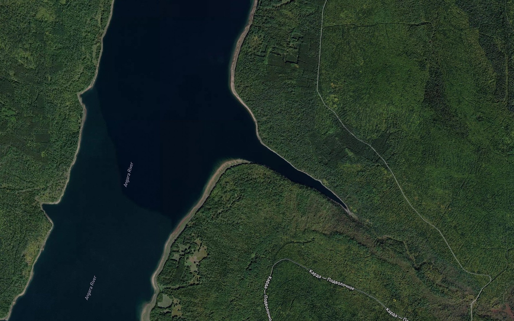 Satellite map of the Verkhnyaya Kokolda
