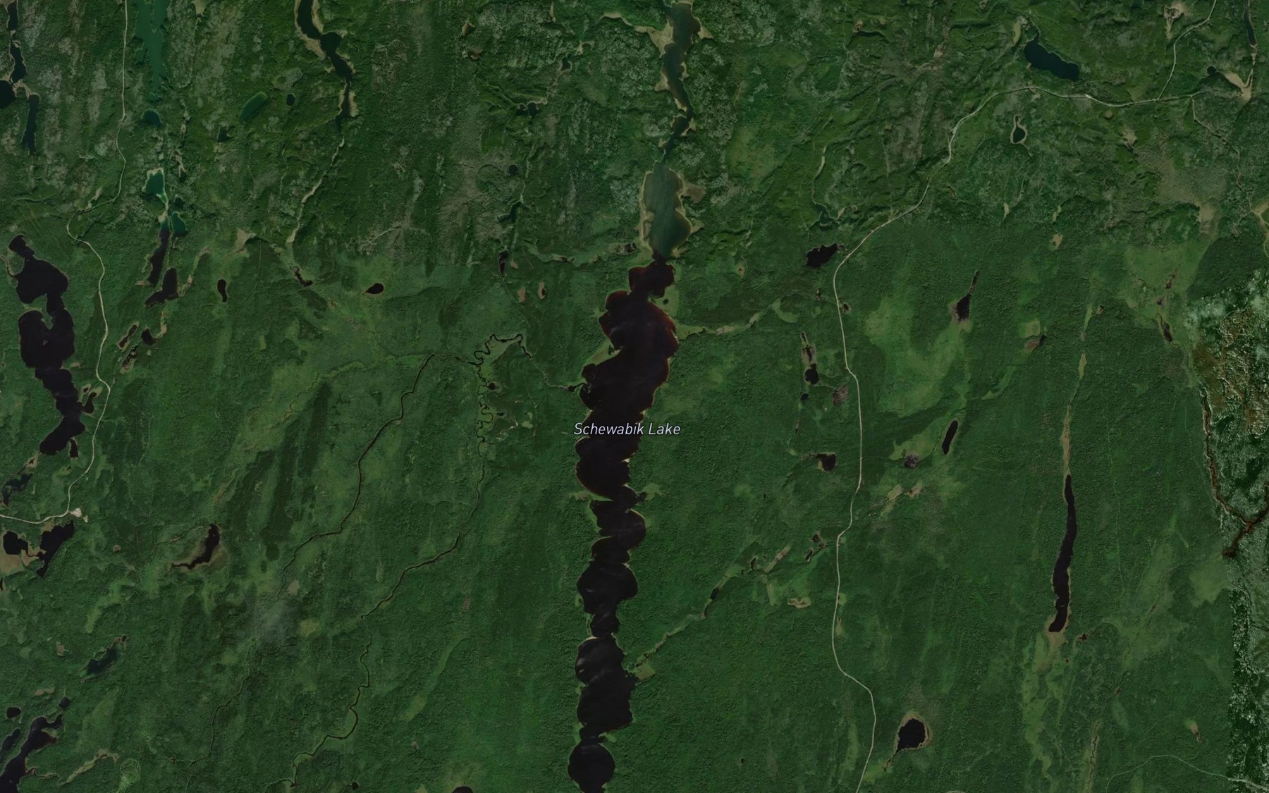Satellite map of the Schewabik Lake
