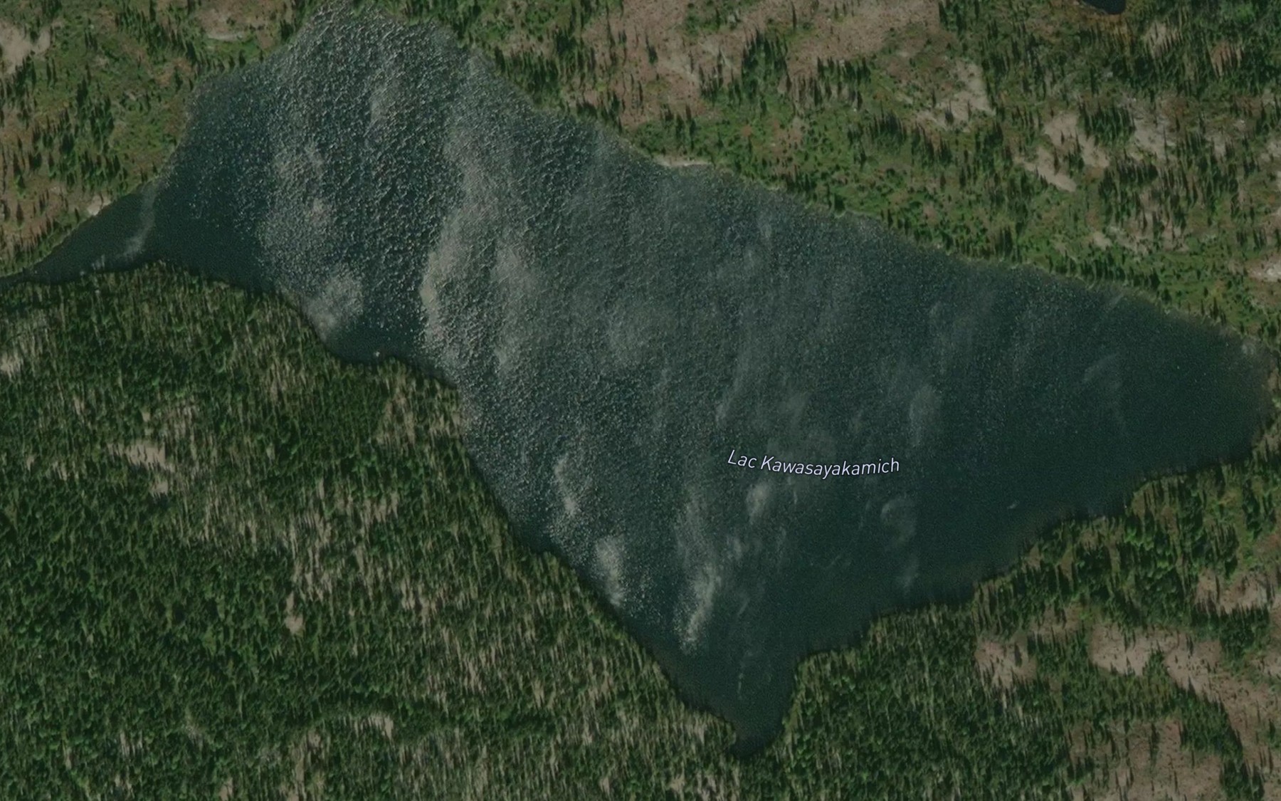Satellite map of the Lac Kawasayakamich