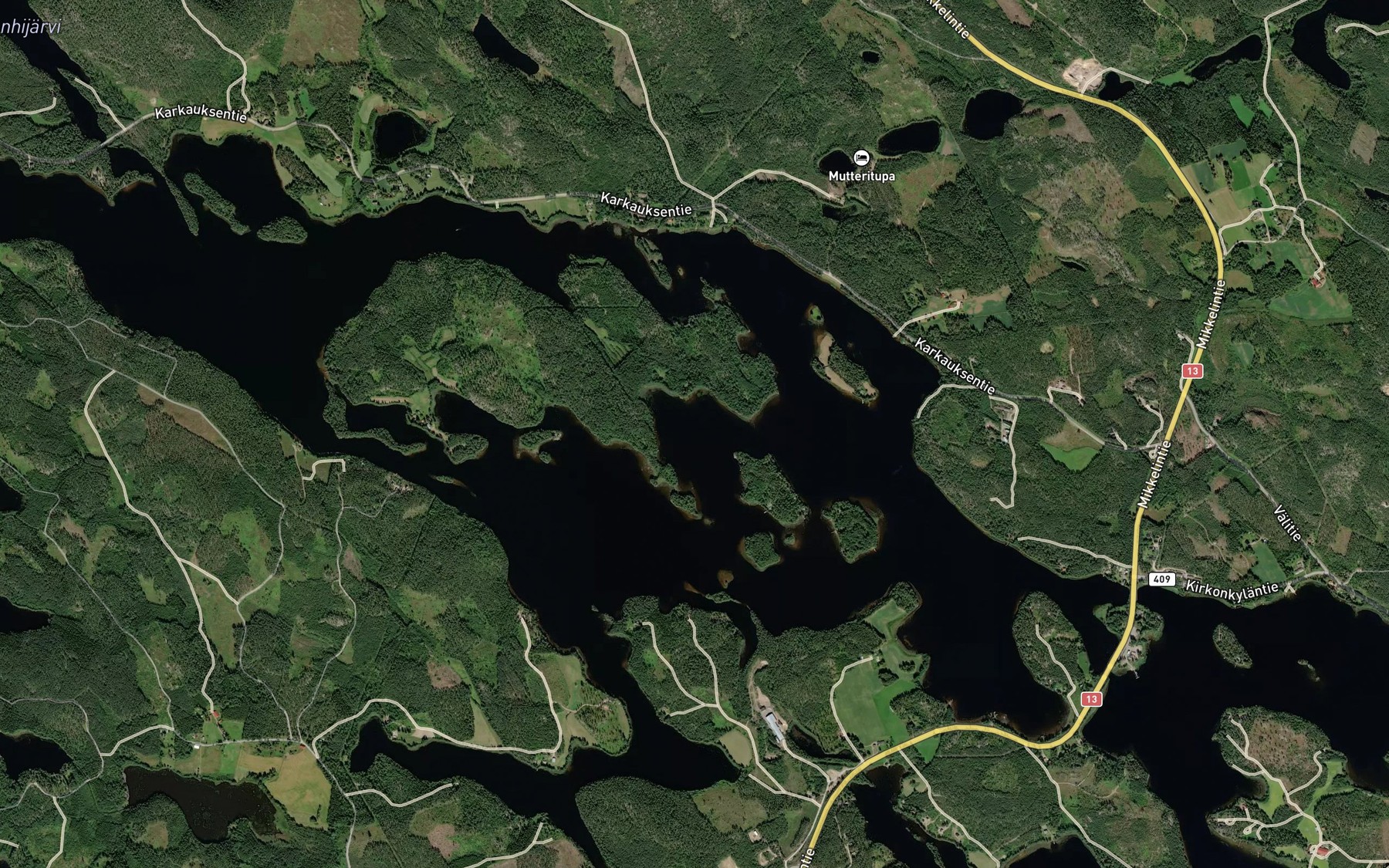 Satellite map of the Kallioisenlahti