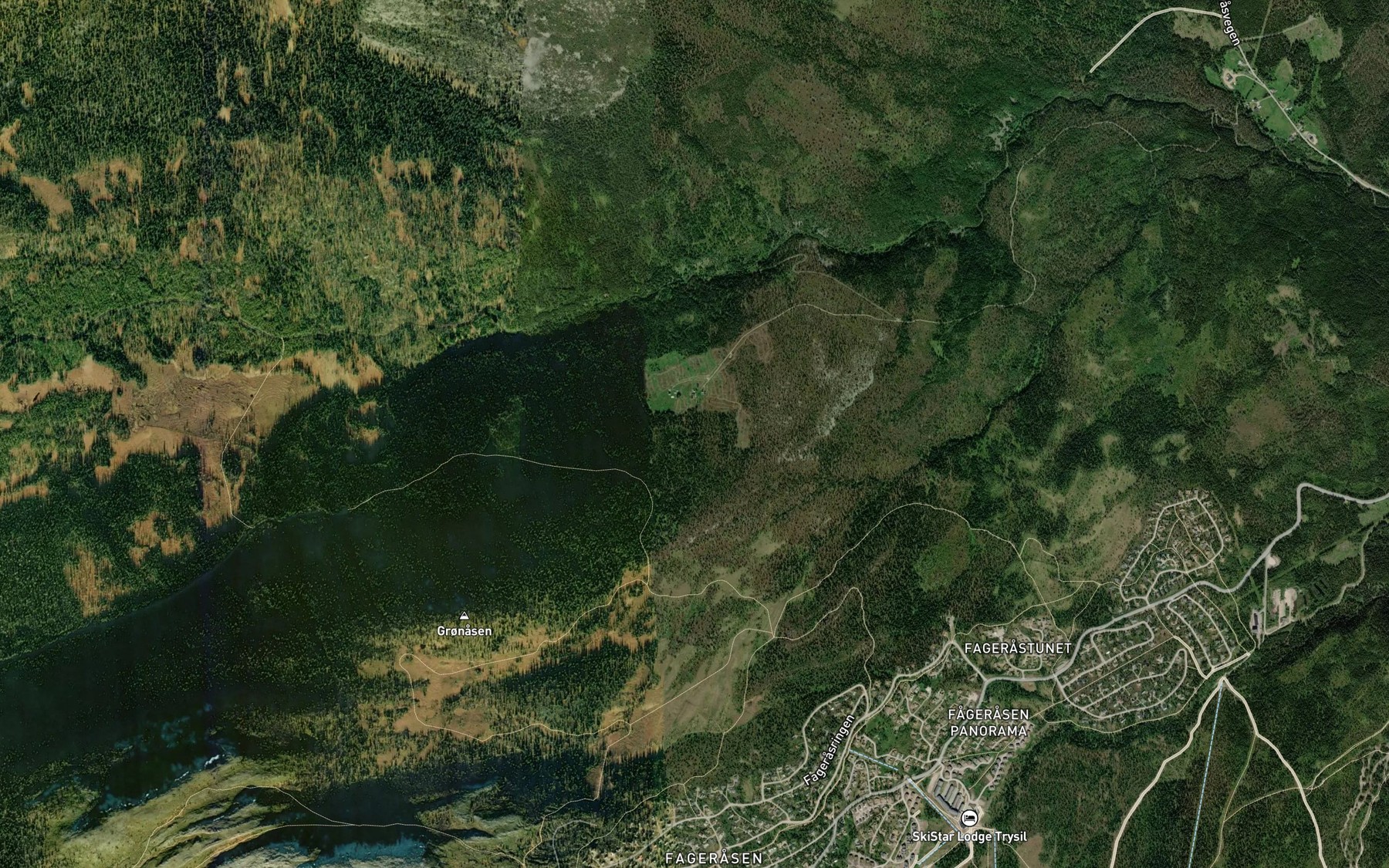 Satellite map of the Vassdalsbekken