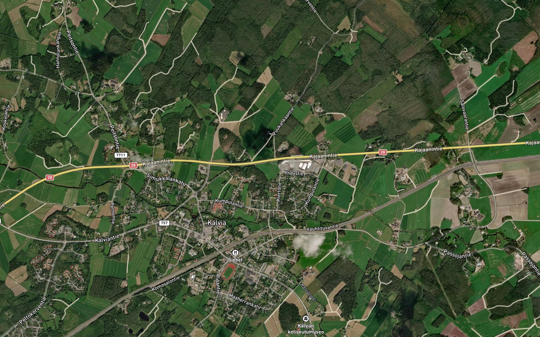 Satellite map of the Vahajoki