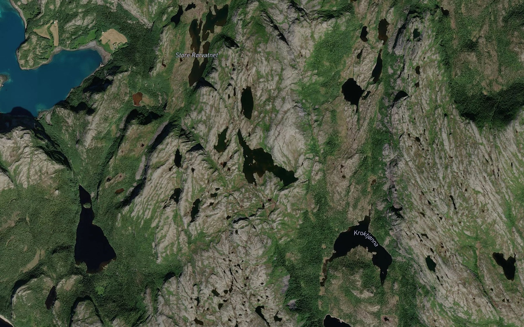 Satellite map of the Steintjonna