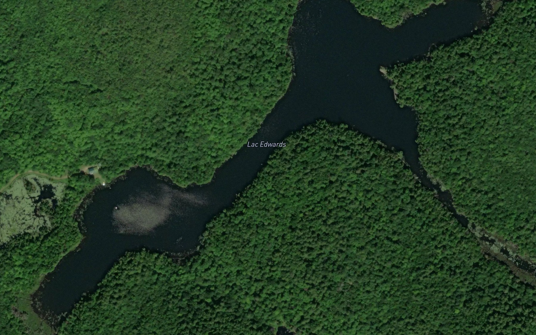 Satellite map of the Lac Edwards