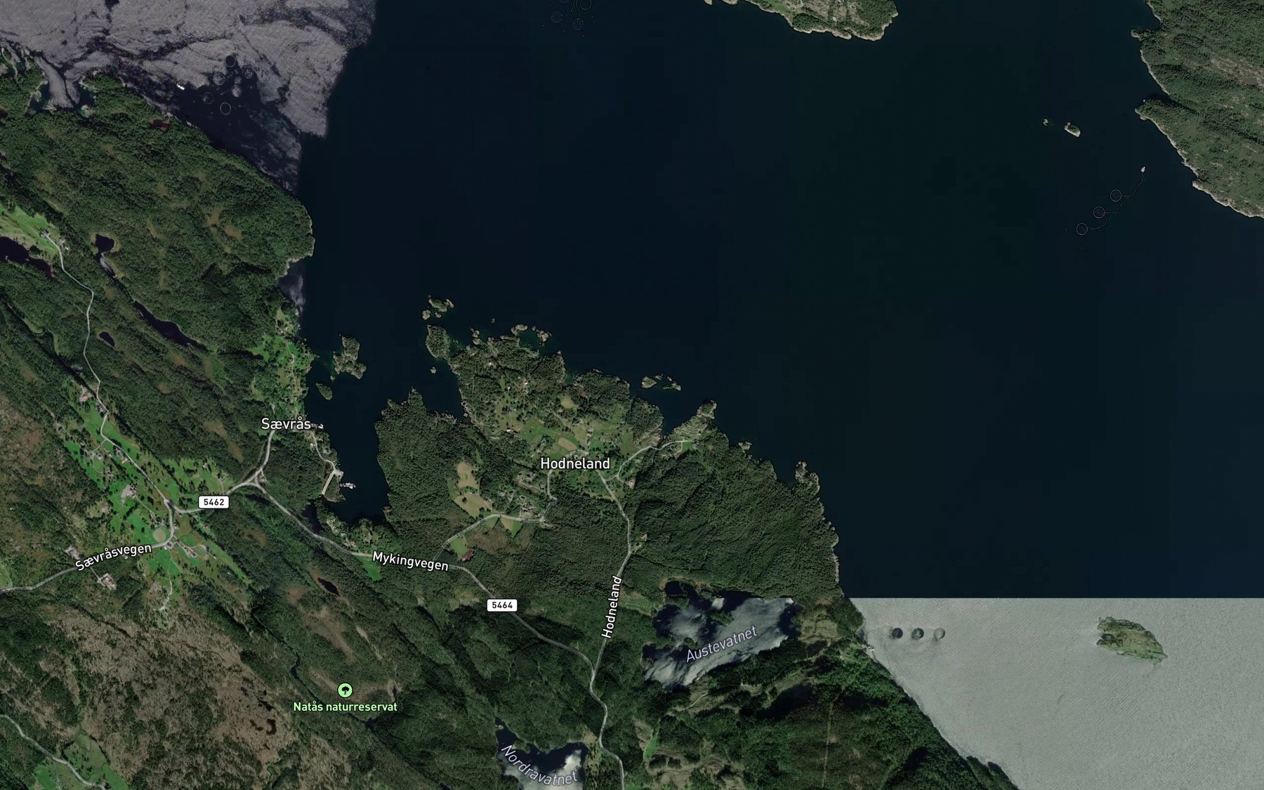 Satellite map of the Naustdalsviki