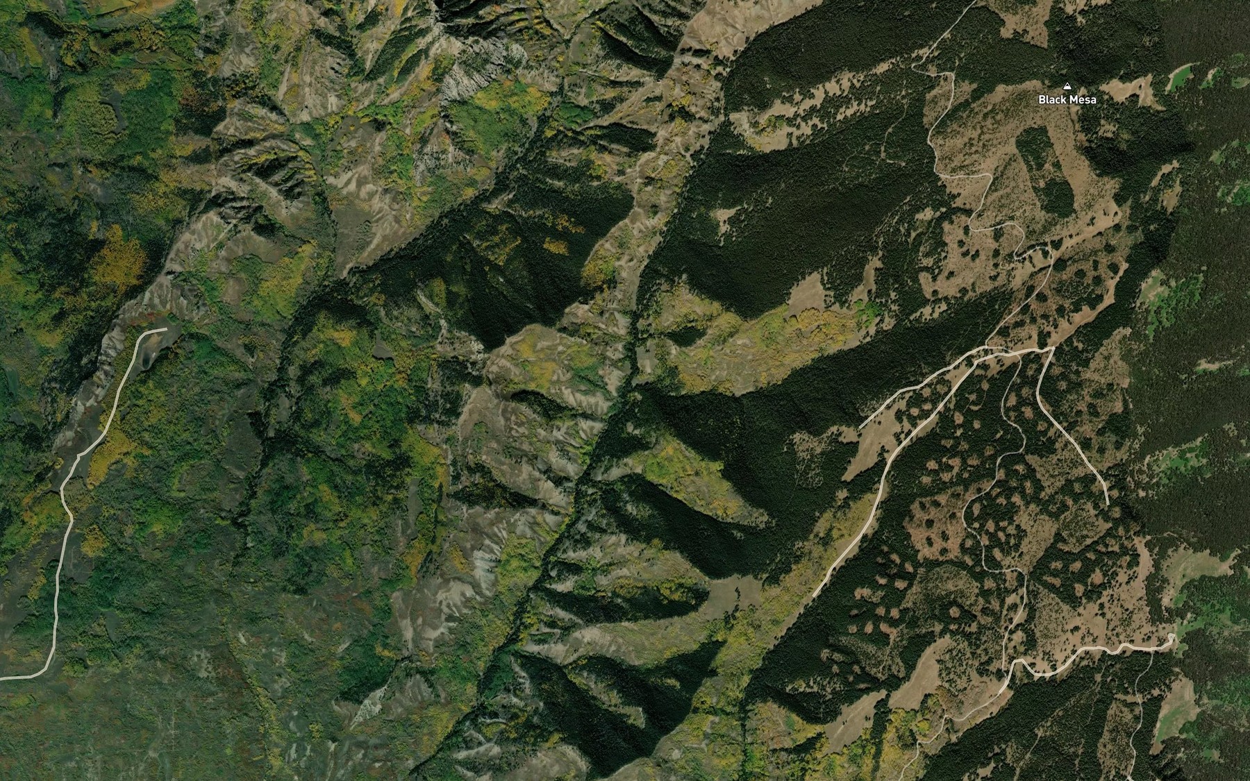 Satellite map of the South Dyer Creek