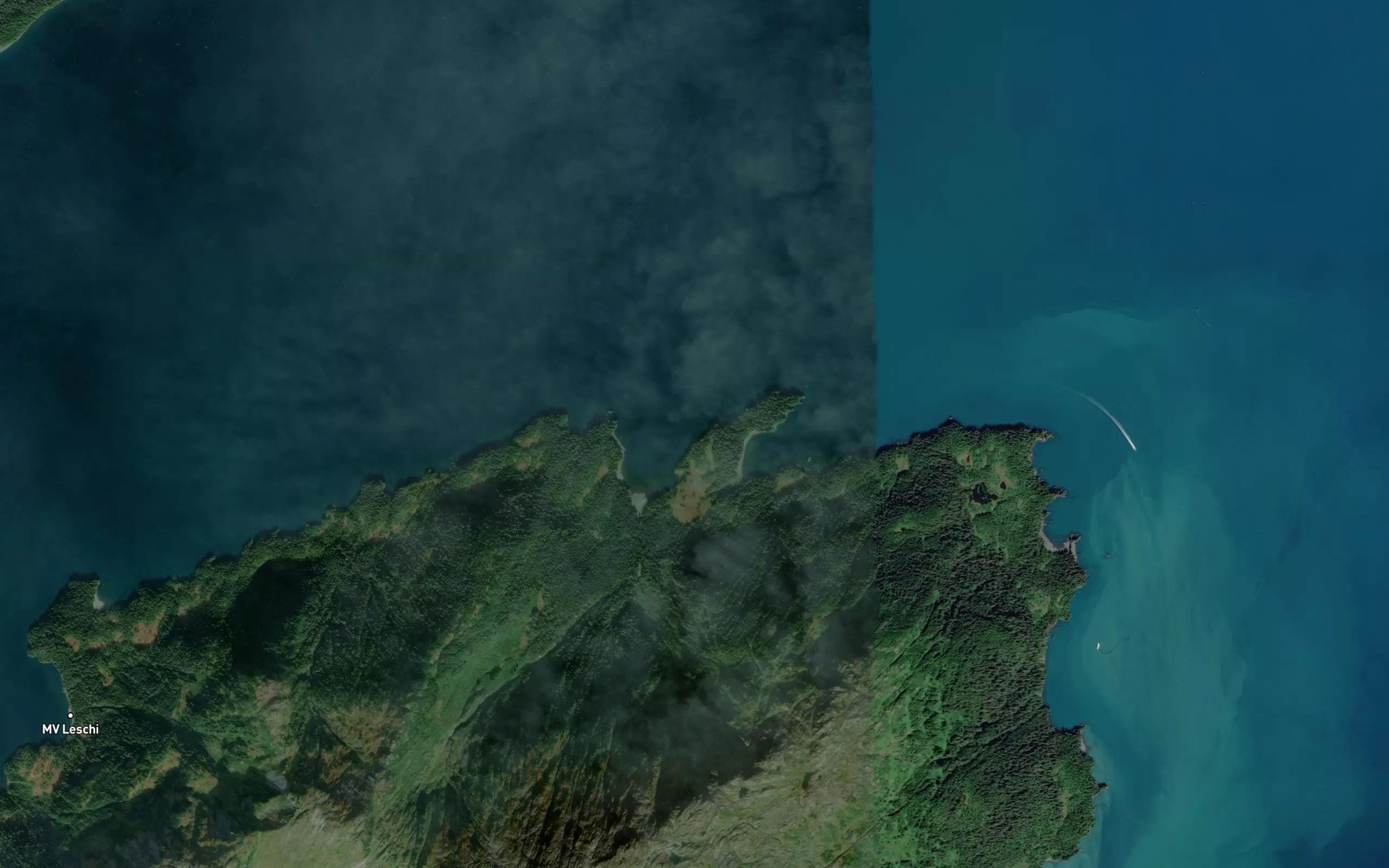 Satellite map of the Hollow Bight