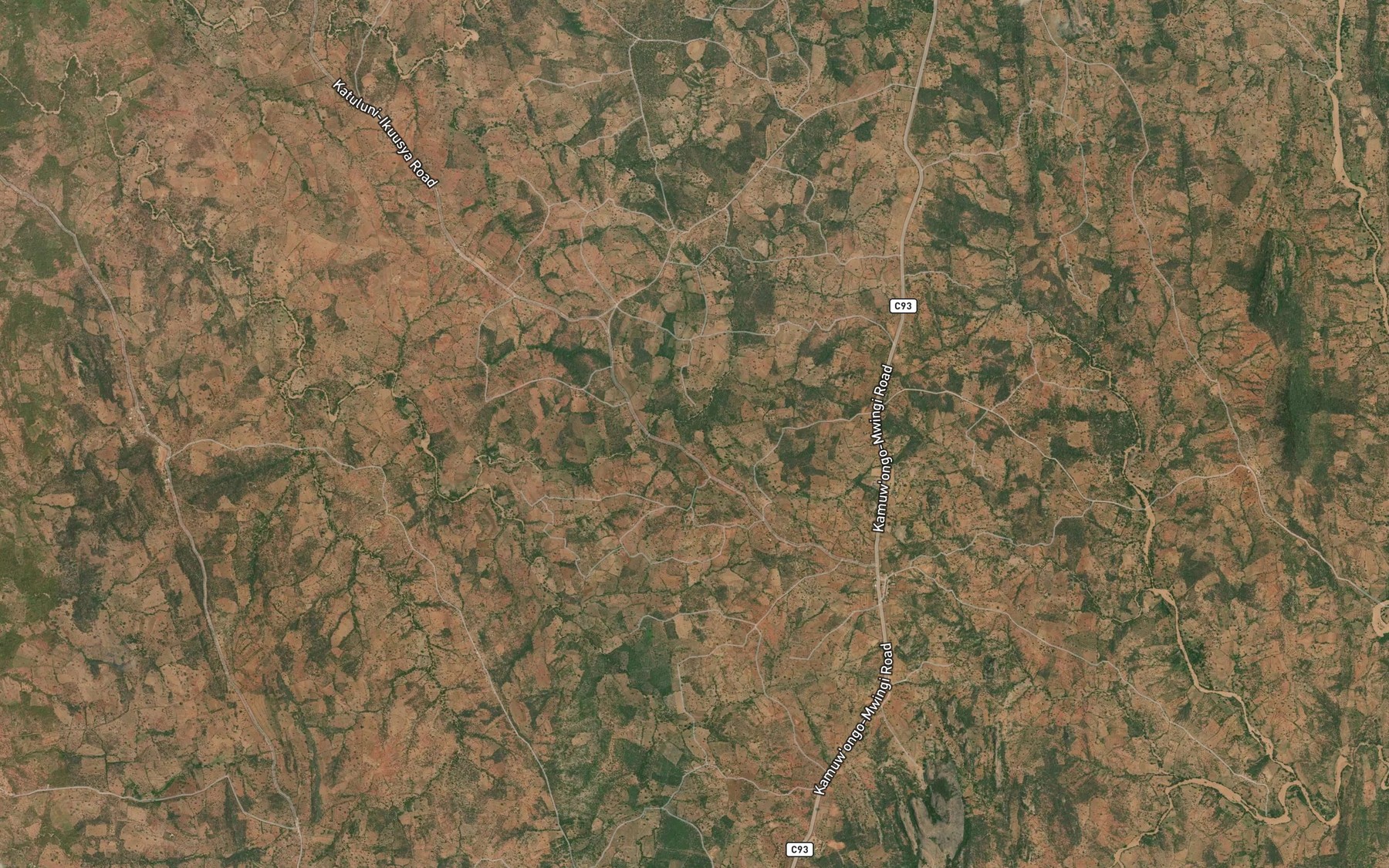 Satellite map of the Kabete Dam