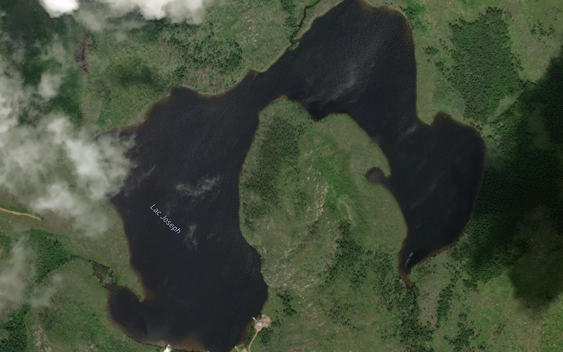 Satellite map of the Lac Joseph