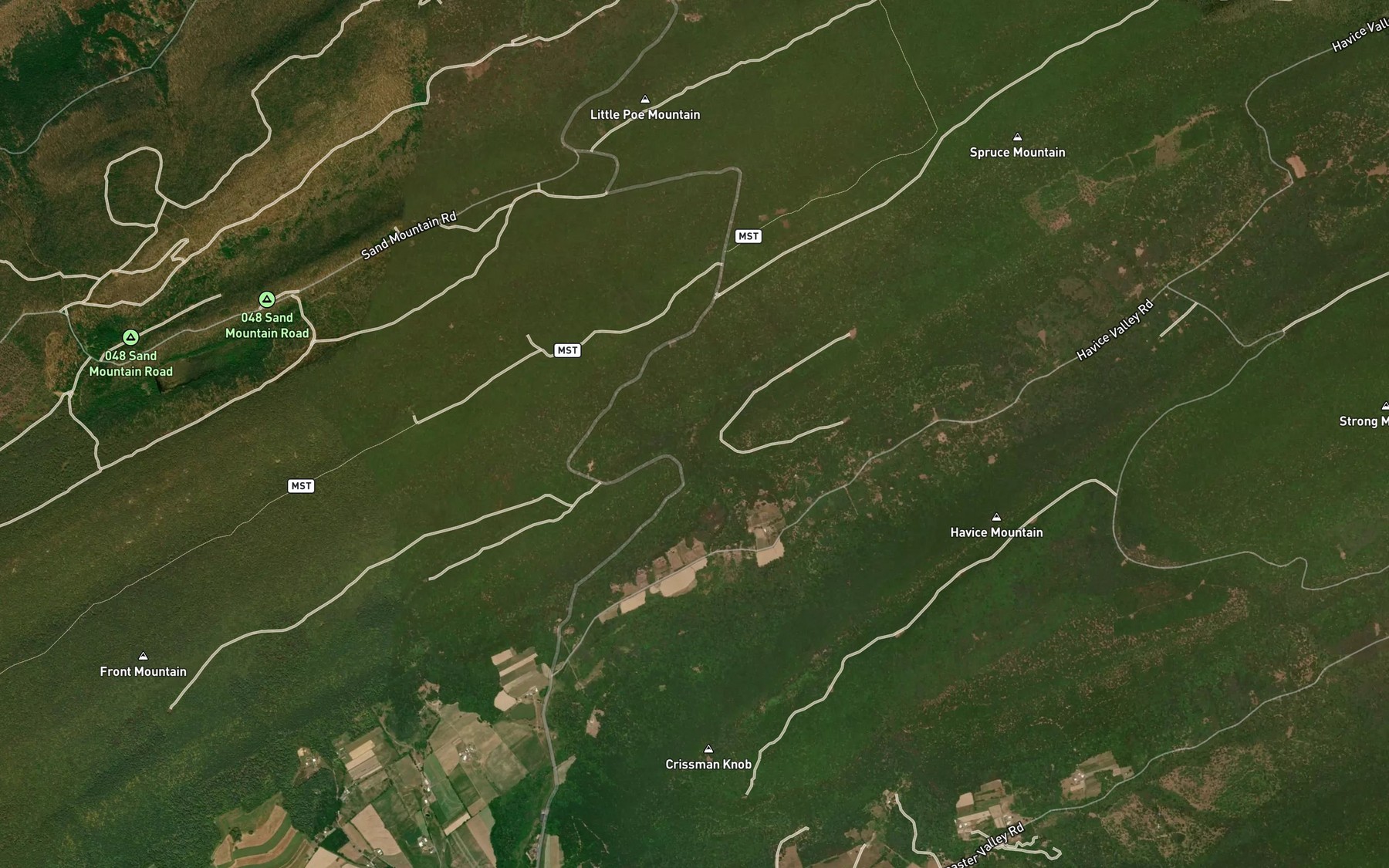 Satellite map of the Devils Hole