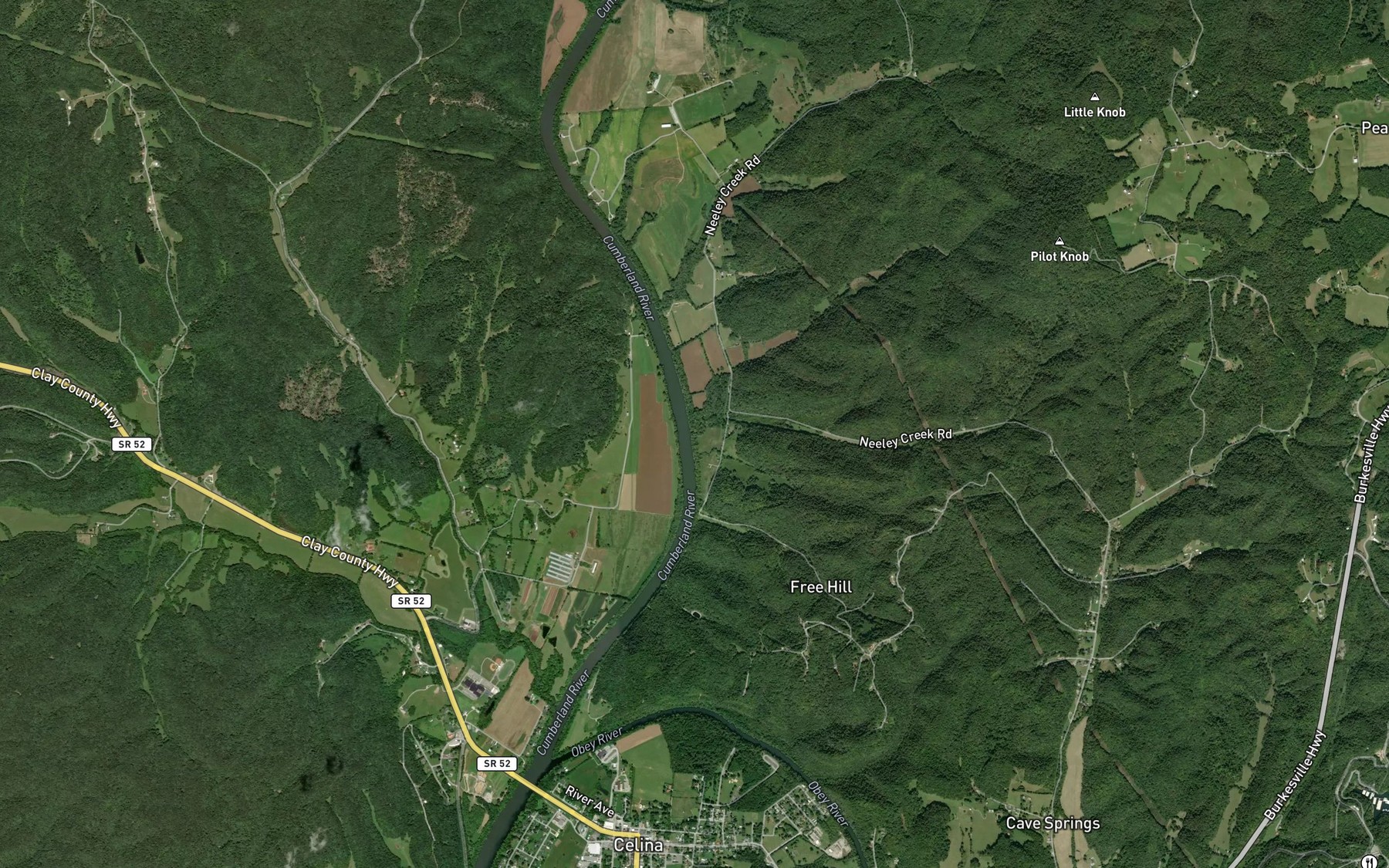 Satellite map of the Skinnicy Branch