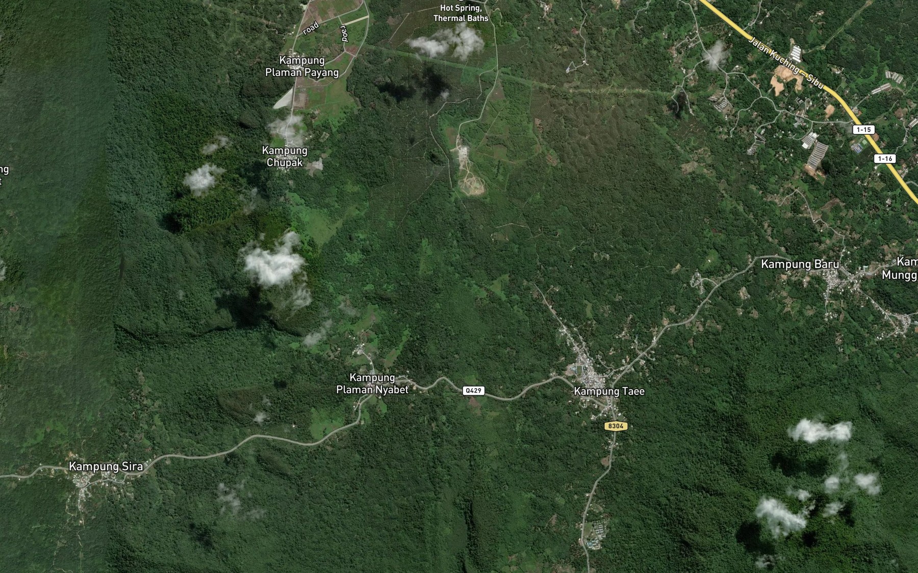 Satellite map of the Sungai Bentang