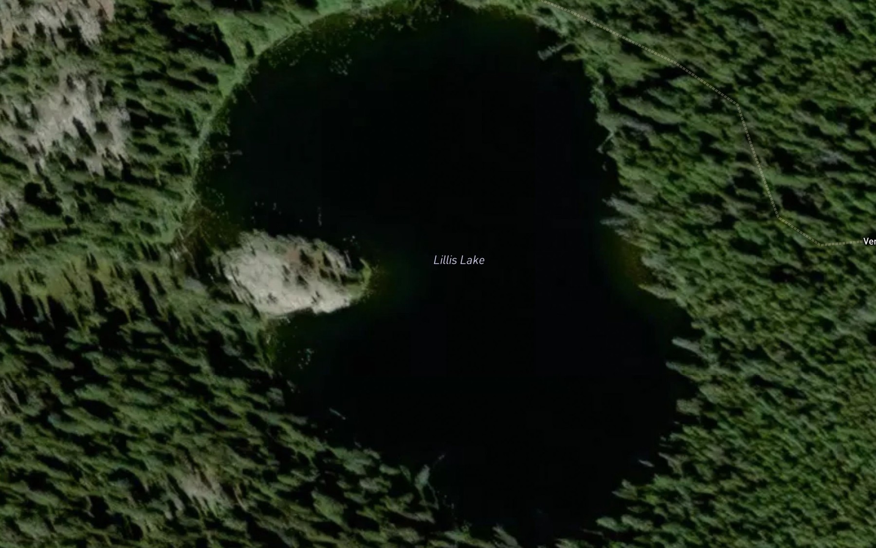 Satellite map of the Lillis Lake