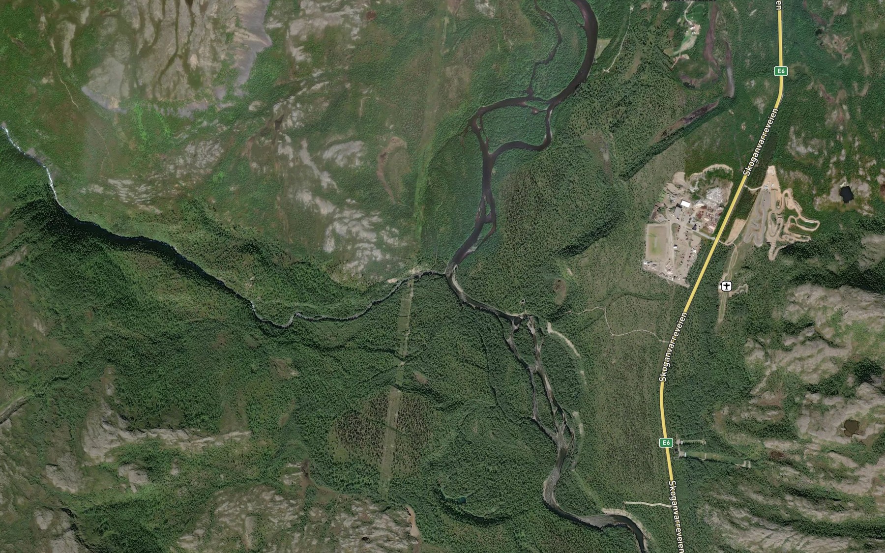 Satellite map of the Vuoggojohka